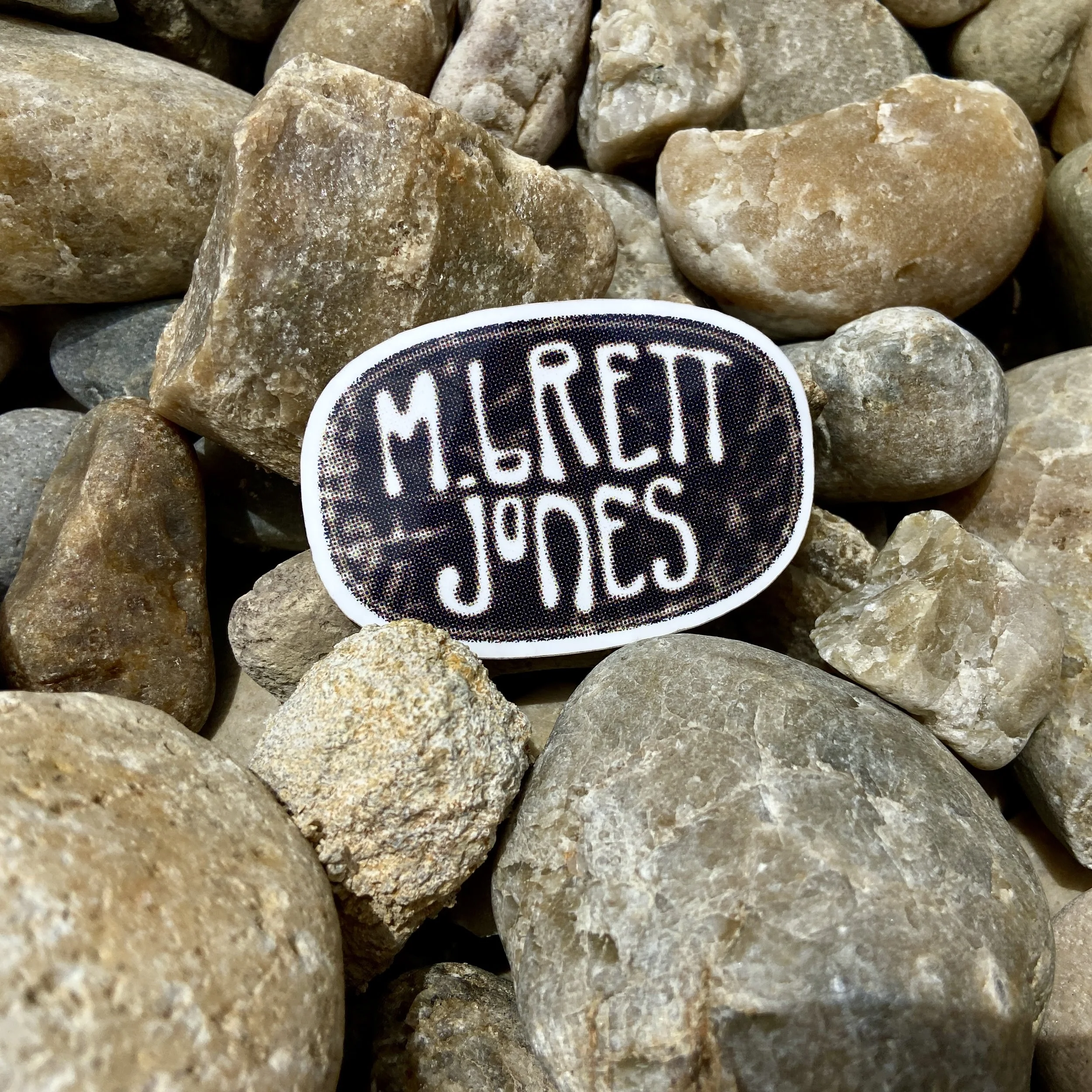 sticker on stones