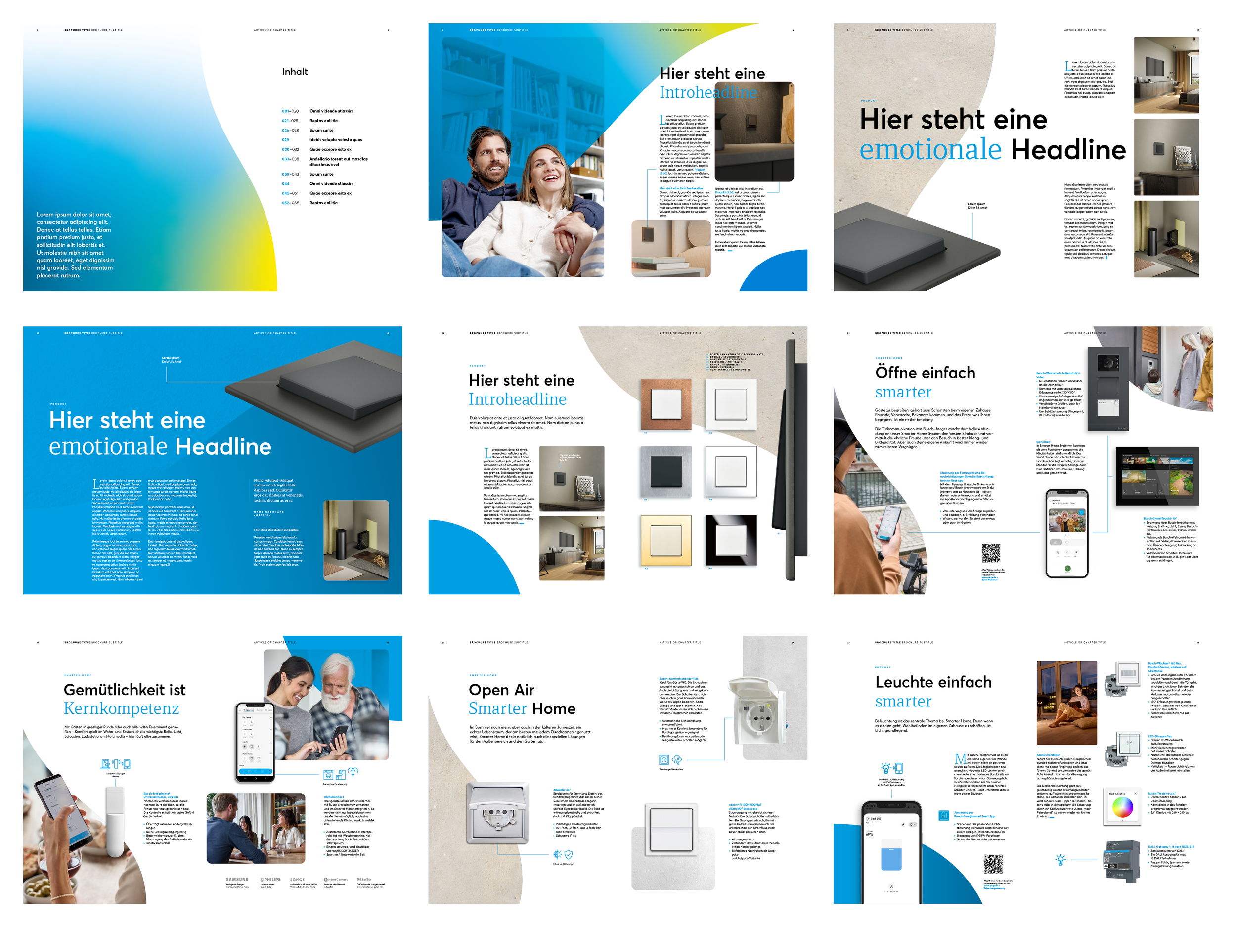 Brochure: Layout templates