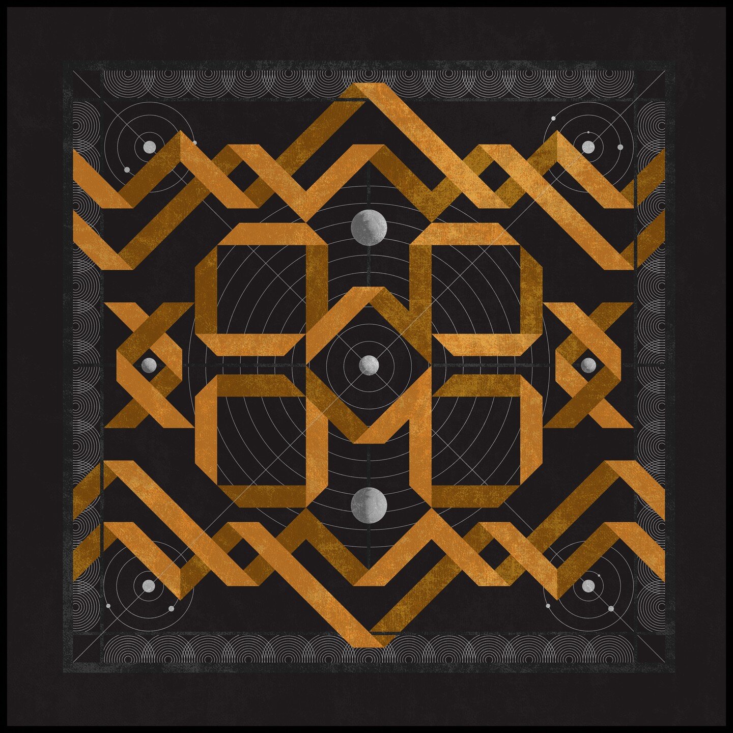 &ldquo;Moon Map&rdquo; series 1 of 3
Science Fiction abstract pattern tile, Inspired by 70 &amp; 80&rsquo;s sci-fi. The tiles together create an infinite system of moons. I wanted to take a step back from logo design and just design from the heart. I