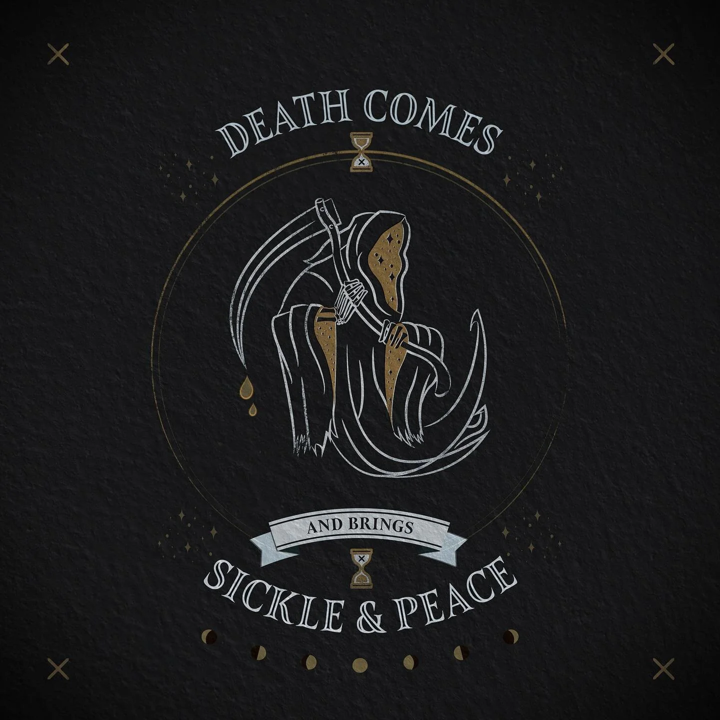 &ldquo;Death comes and brings with him sickle and peace&rdquo;

Design inspired by lyrics from @mastodonrocks -Sickle &amp; Peace
