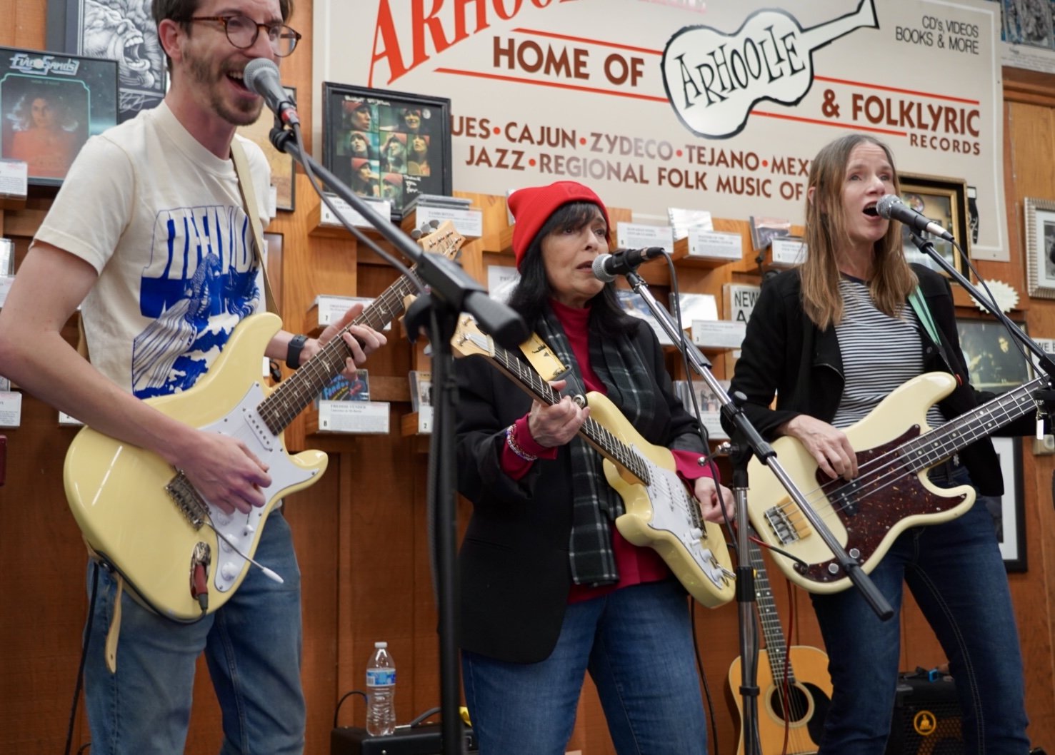 With Evie Sands & Teresa Cowles at Down Home Records, El Cerrito CA