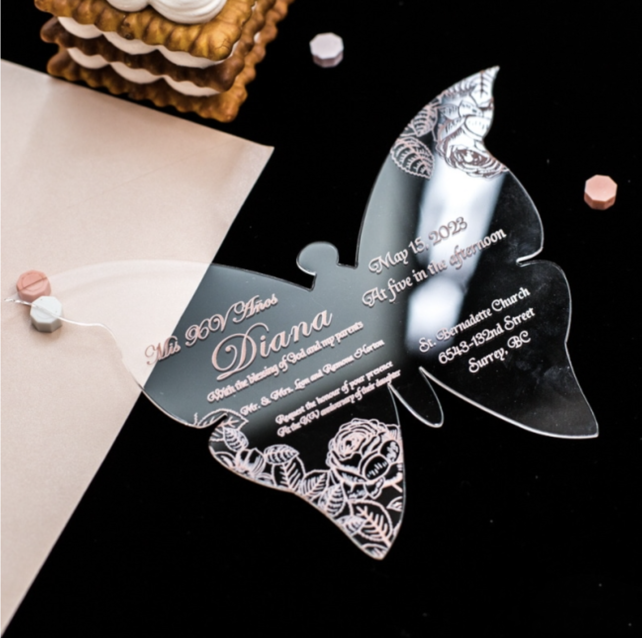 BUTTERFLY ACRYLIC INVITATION