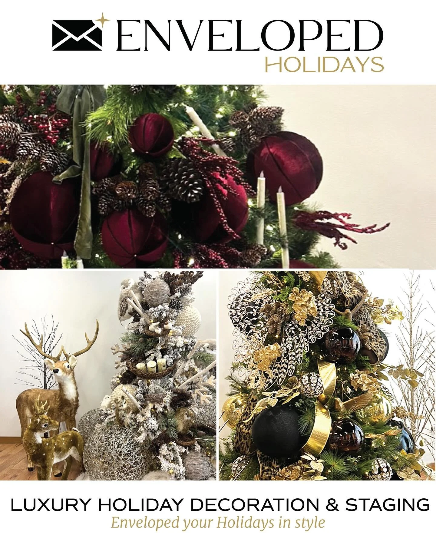 🎄✨ The magic of the holidays is just around the corner, and Enveloped Holidays is here to bring your home to life with stunning, luxury Christmas d&eacute;cor! 🎅🏼🎁

Our exclusive professional holiday decorating services are booking up fast. Wheth