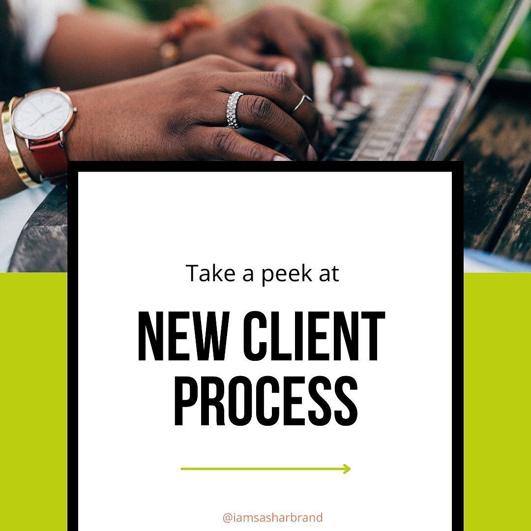 Take a peek at my client process!🙌🏾 👀
⠀⠀⠀⠀⠀⠀⠀⠀⠀
I believe it&rsquo;s crucial to have a process in place especially when we&rsquo;re talking about creating a brand for you! This makes the whole journey much more organized, easy and enjoyable!
So to