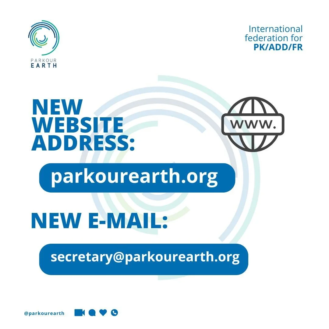 🌍 Please note our new domain and contact email:
🔗 parkourearth.org
📩 secretary@parkourearth.org
Update your contacts and stay connected with Parkour Earth for all global news and updates! ✨

#parkour #parkourearth #community