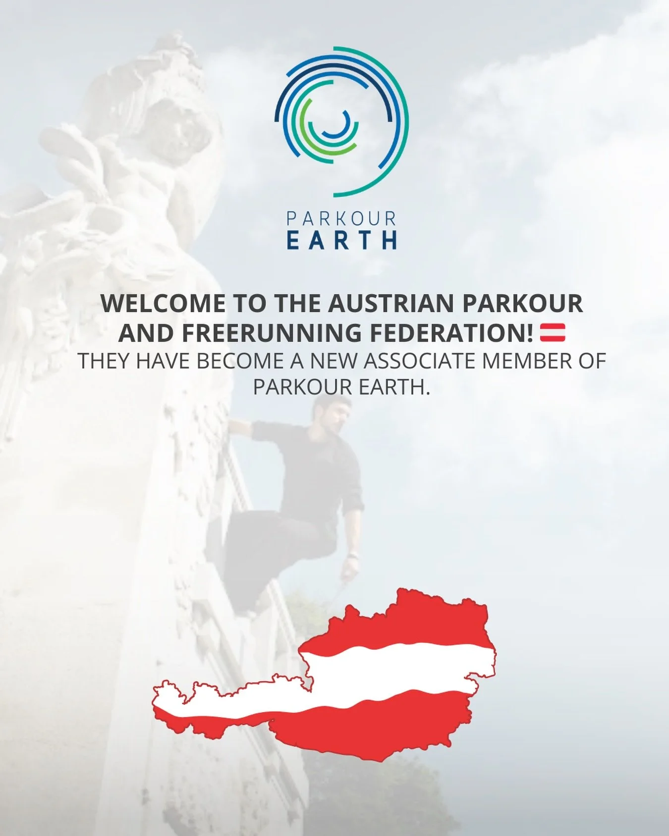 🇦🇹 Welcome Austria to Parkour Earth!

We&rsquo;re happy to announce that Austria has joined Parkour Earth as a new Member federation.

The Austrian parkour community now becomes part of the growing international network working together to support 