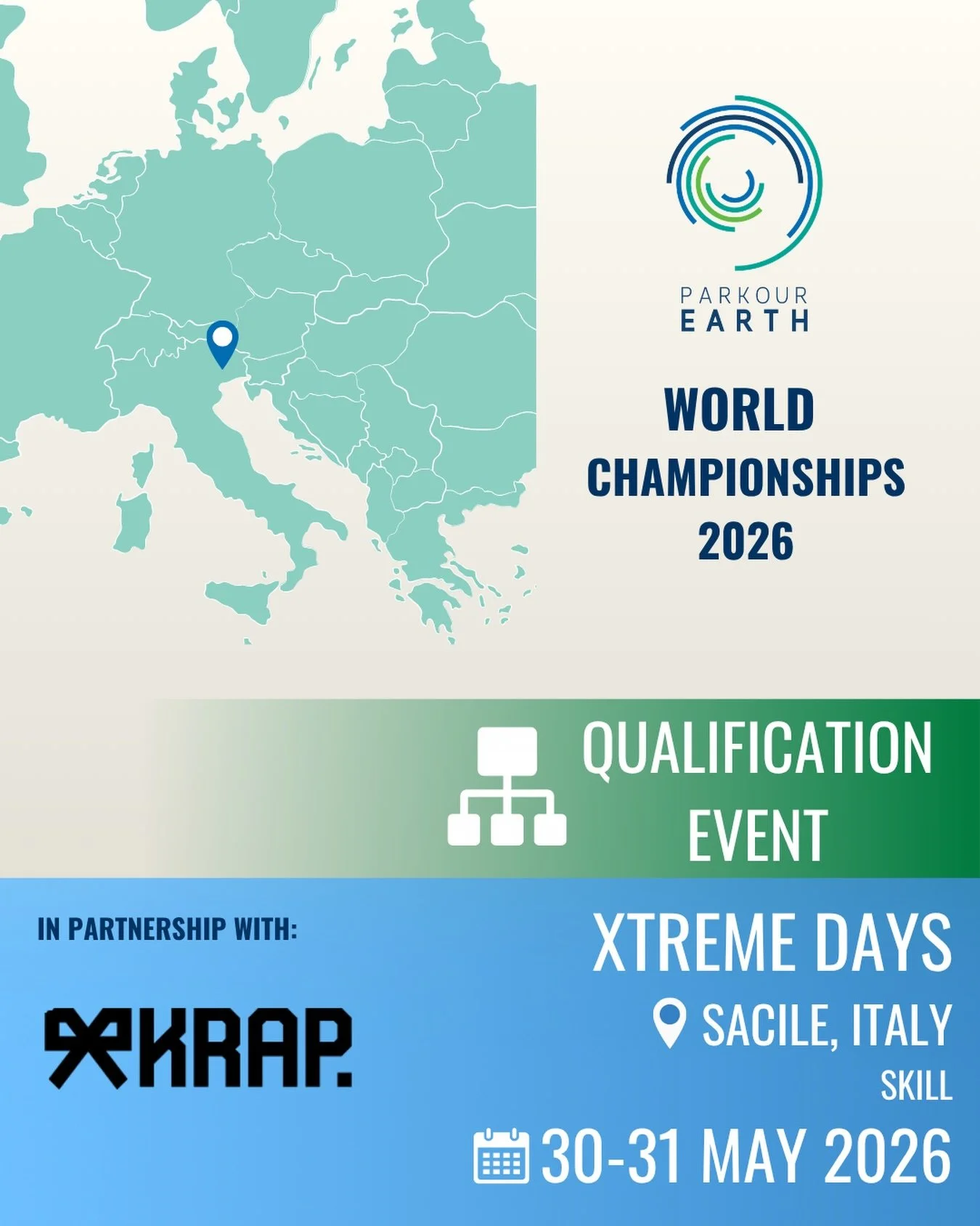 🏆 International Qualification Event Announced &ndash; XTREME DAYS 2026

We&rsquo;re excited to confirm that the parkour competition at XTREME DAYS Festival will be an official International Qualification Event for the Parkour Earth World Championshi