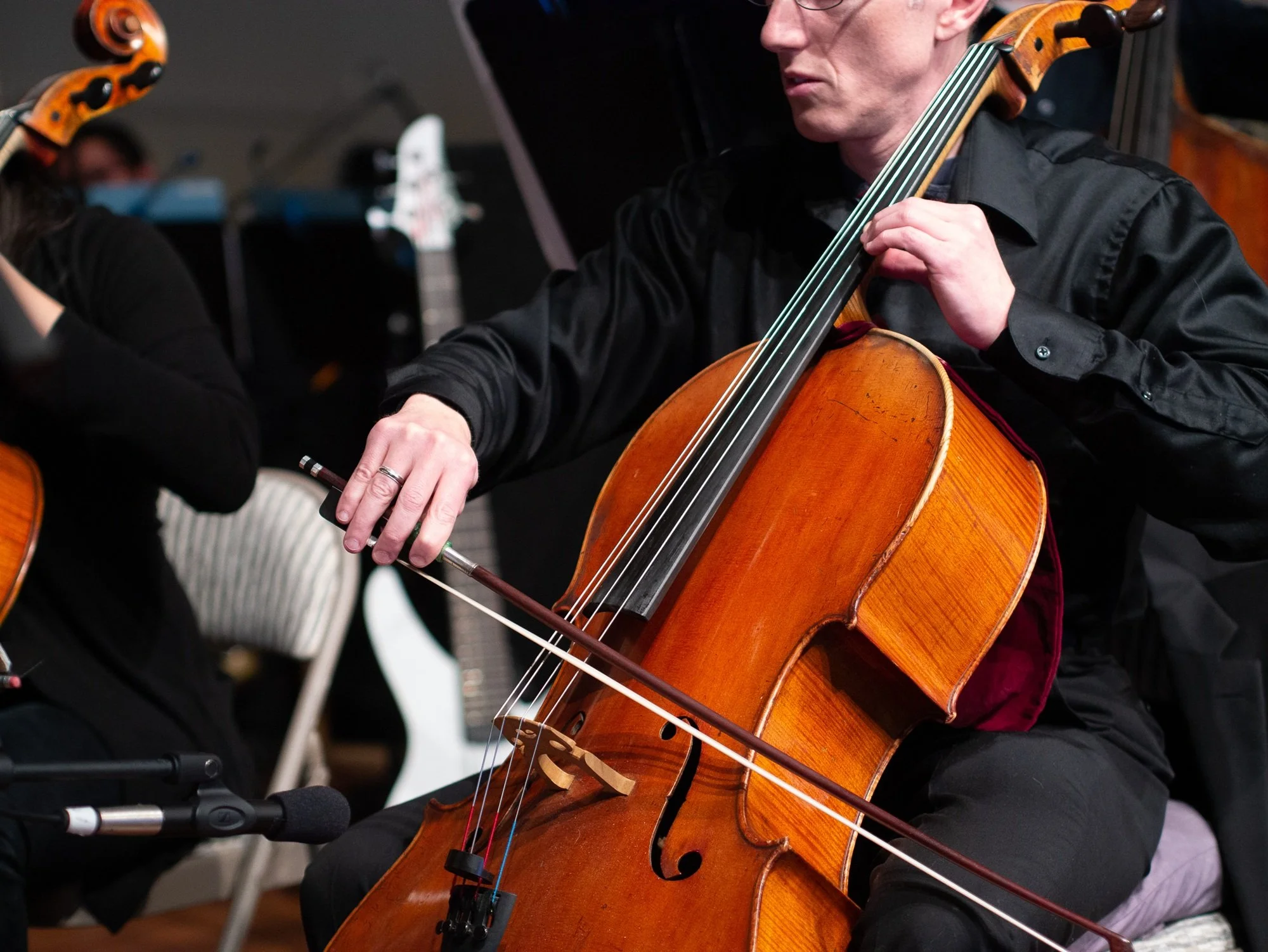 The Cello Player (Before) by Chuck Eklund