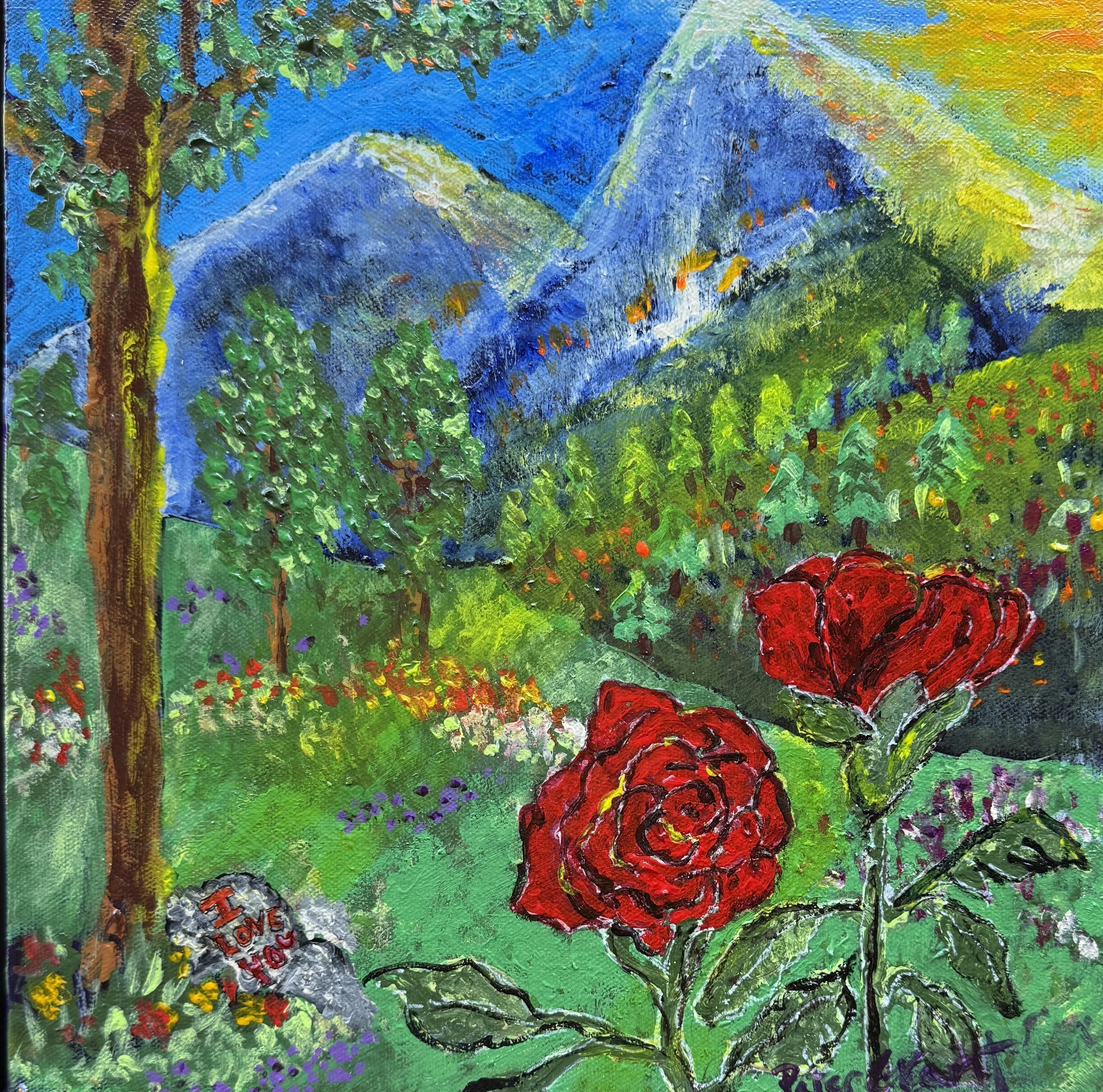 Valentines 2026 in the Holy Spirit Garden 12"x12'  Presented to Mrs. Charmion Grant 