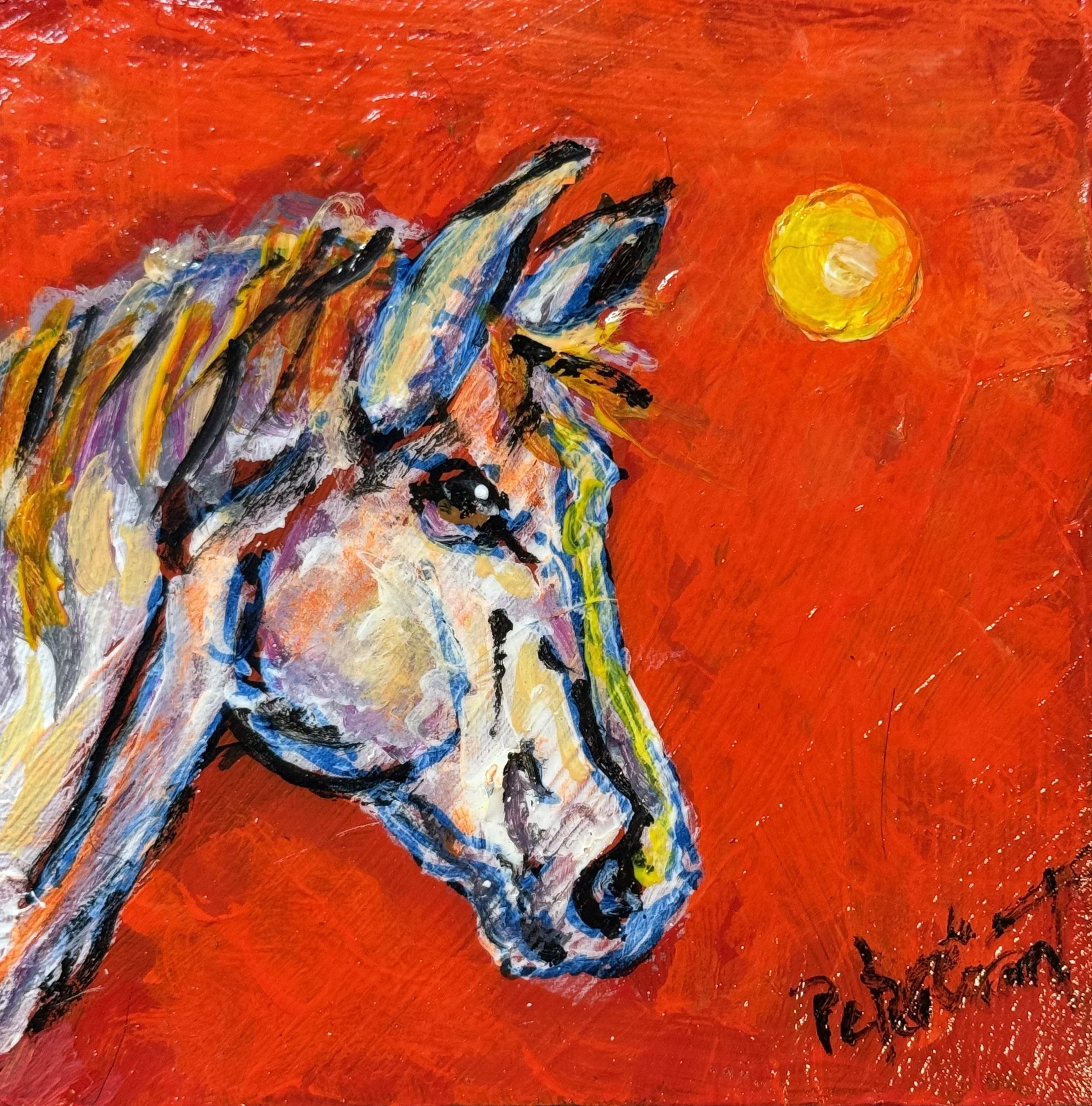 Horse in early Morning on Board 