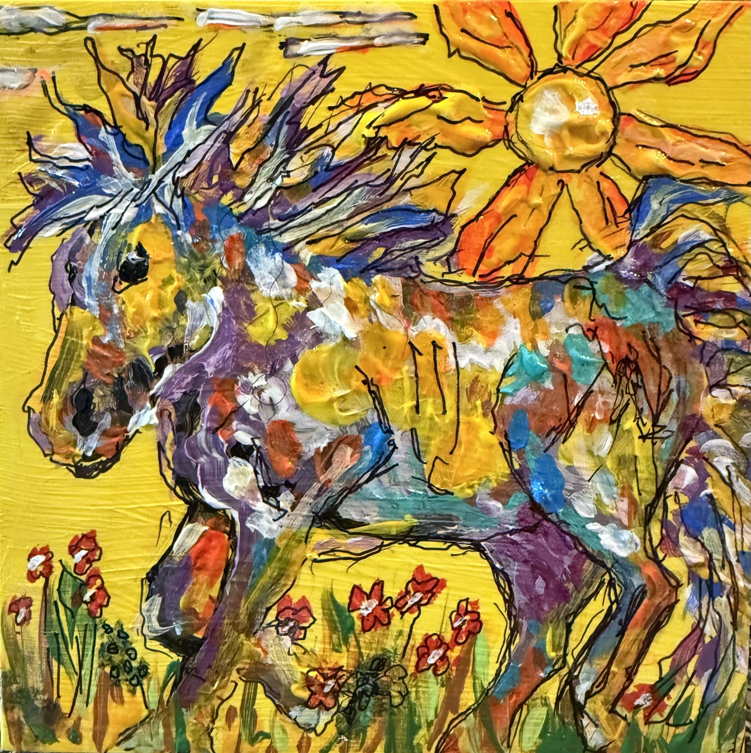 Pony in The Sun    5"X5" $90 