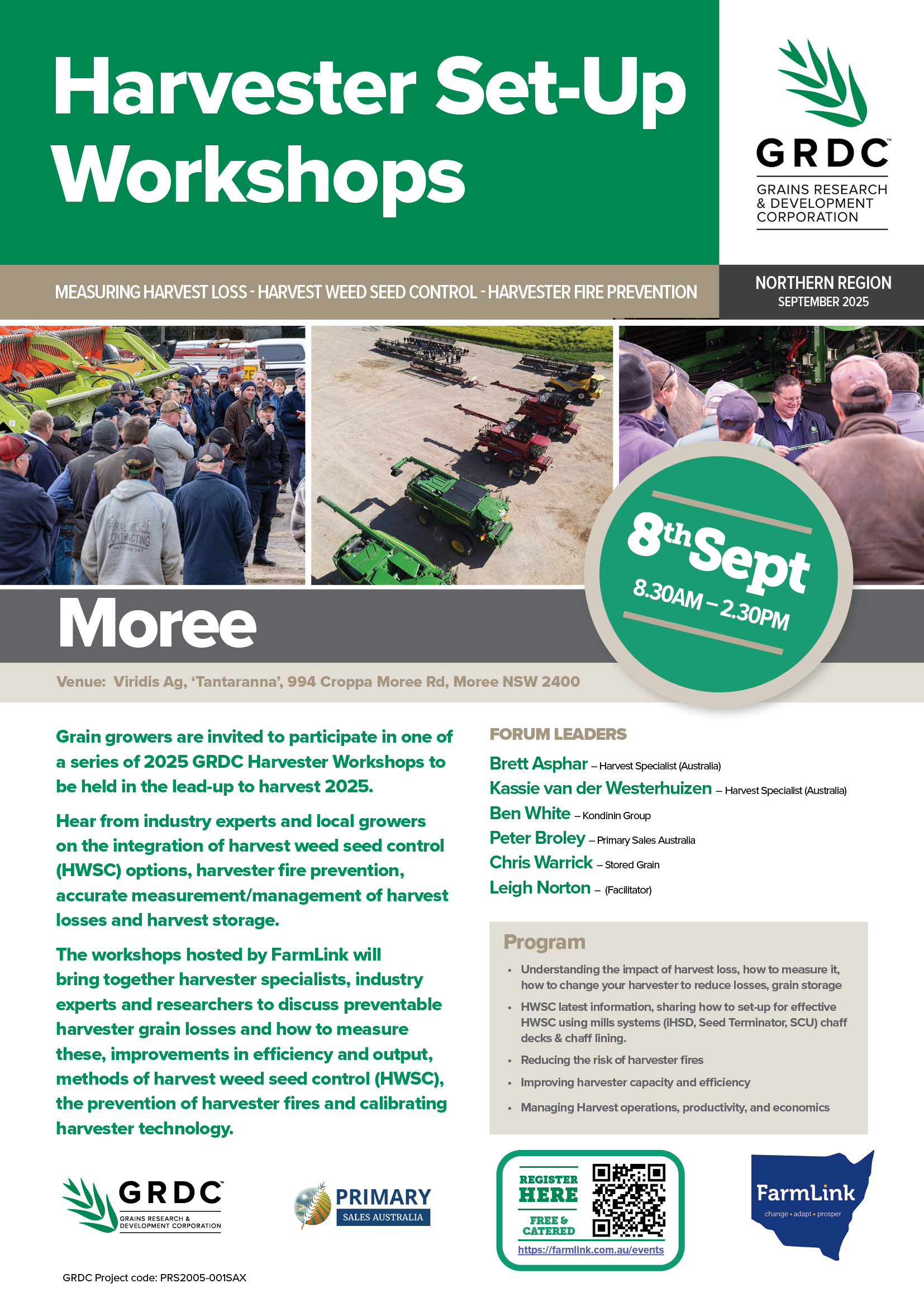Moree – GRDC Harvester Set-Up Workshop