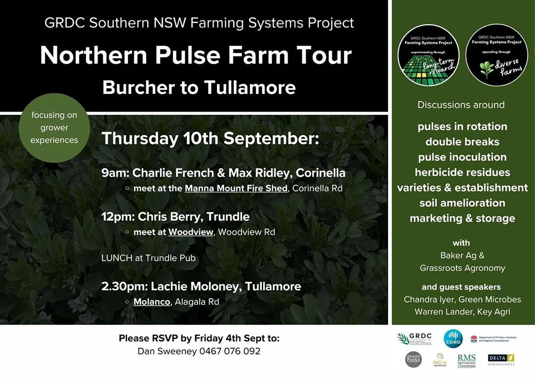 GRDC Southern NSW Farming Systems Project - Northern Pulse Farm Tour
