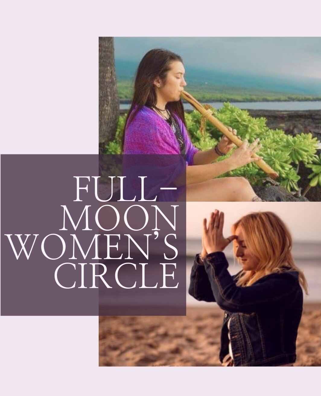 There are a few spots left to sign up for the Full-Moon Women's circle and Sound Bath tonight. ⁠
⁠
Domanique and Hannah are two amazing Souls who have put this event together in our humble little studio. It's the perfect time to get really clear on w
