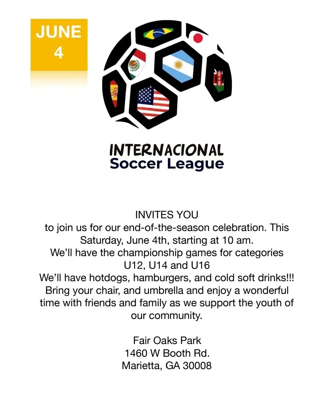 This Saturday: championship games and good food. You should seriously consider to be here 😉