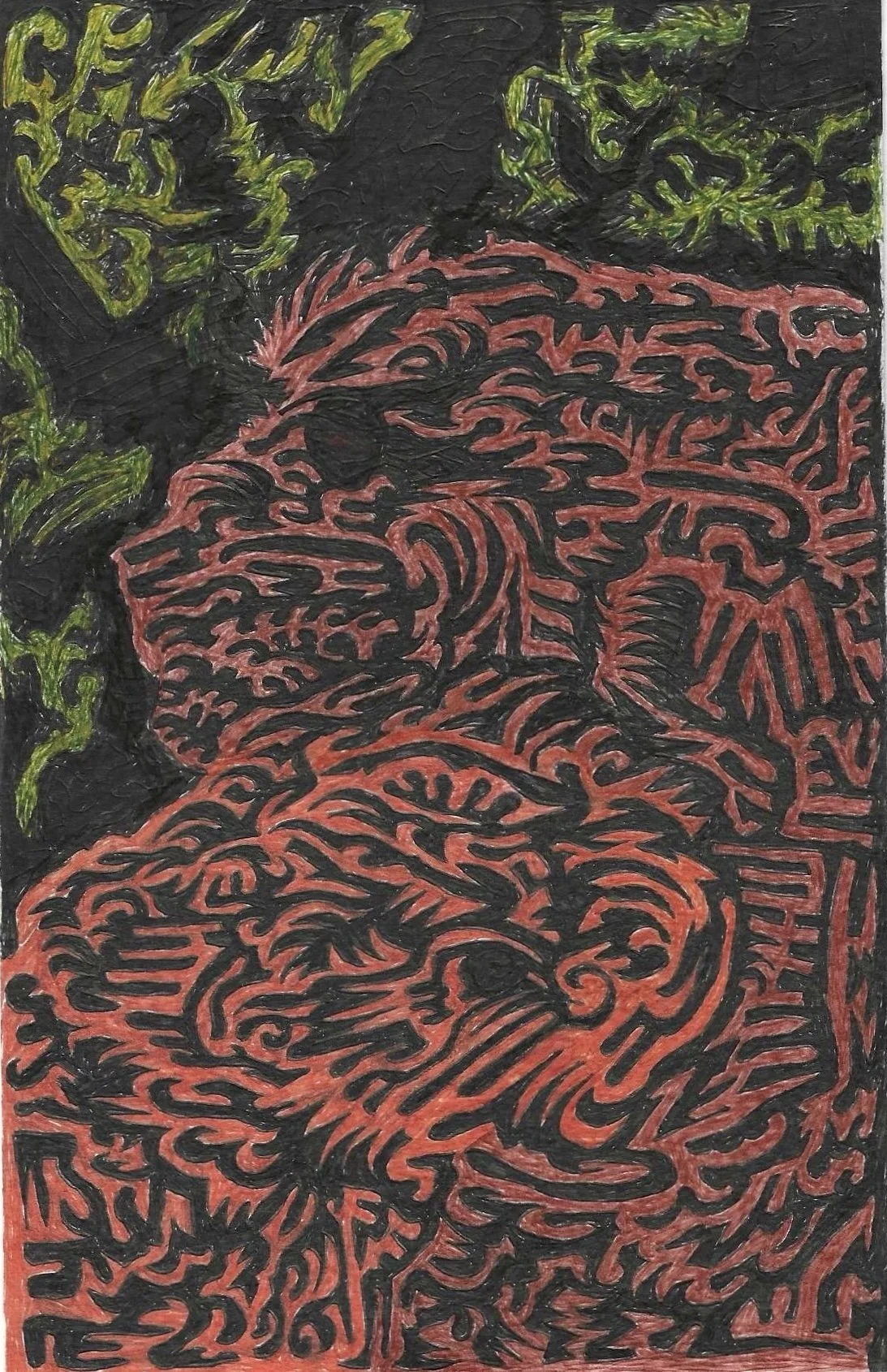 Jungle Scrum, 5.5 x 8.5