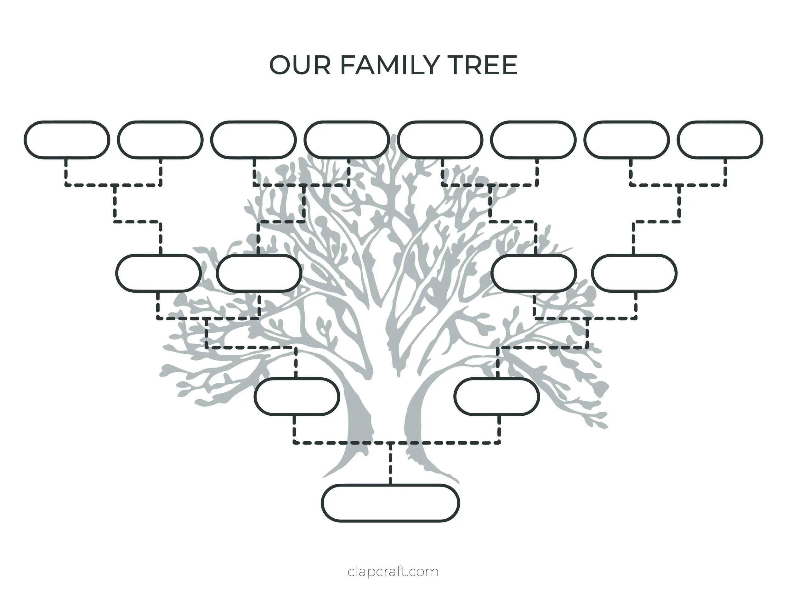 Free Family Tree Template for 4 generations
