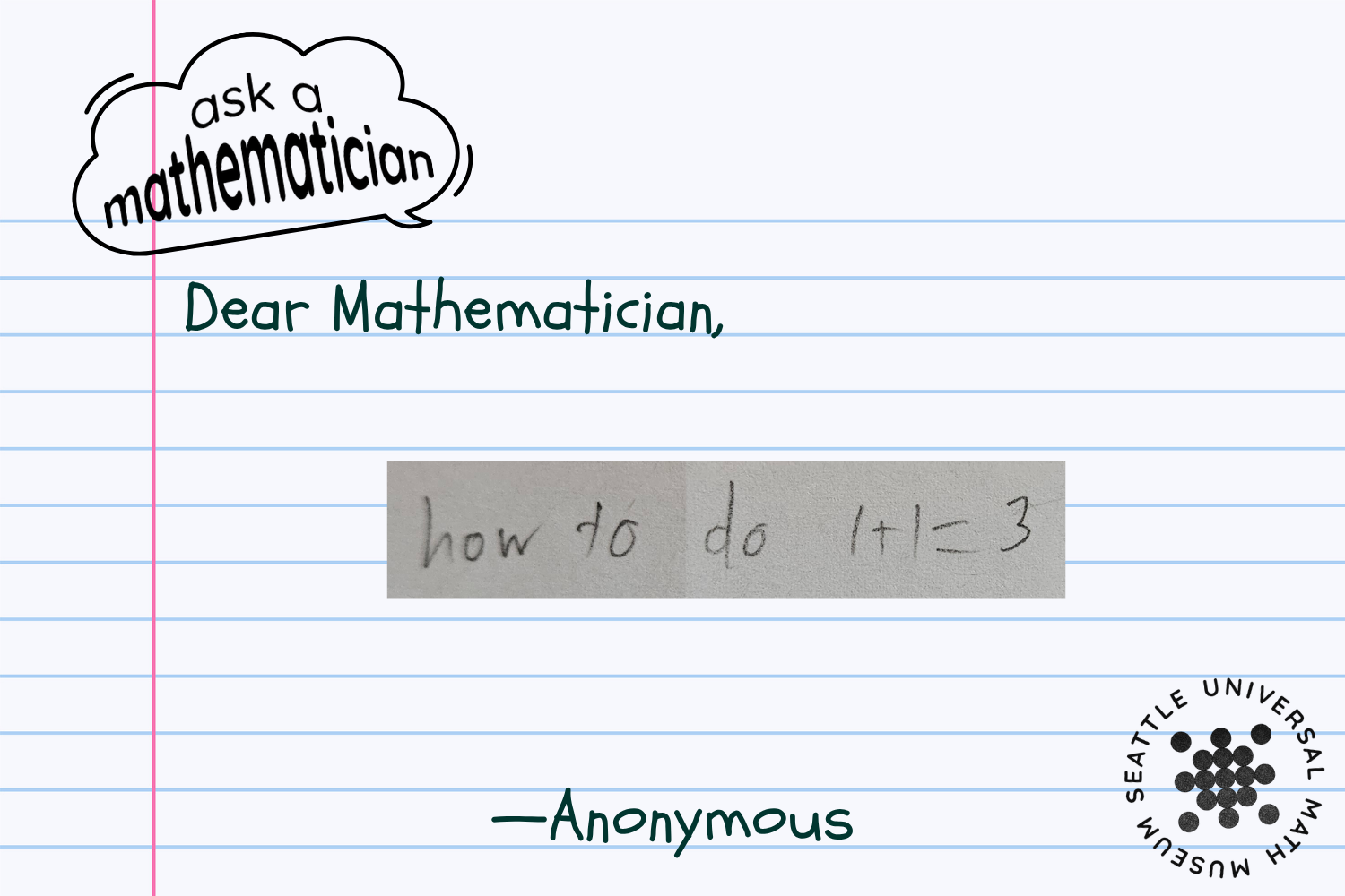 How to do 1+1=3?