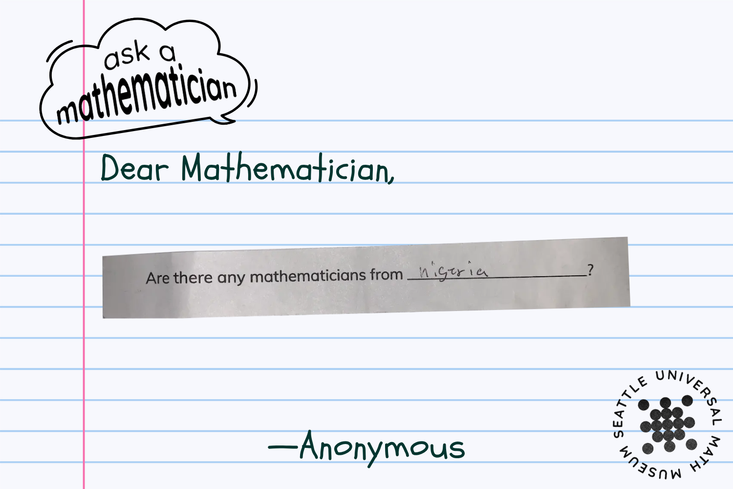 Are there any mathematicians from Nigeria?