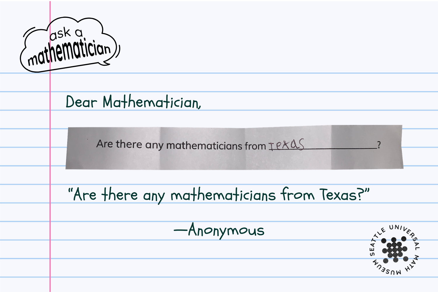 Are there any mathematicians from Texas?