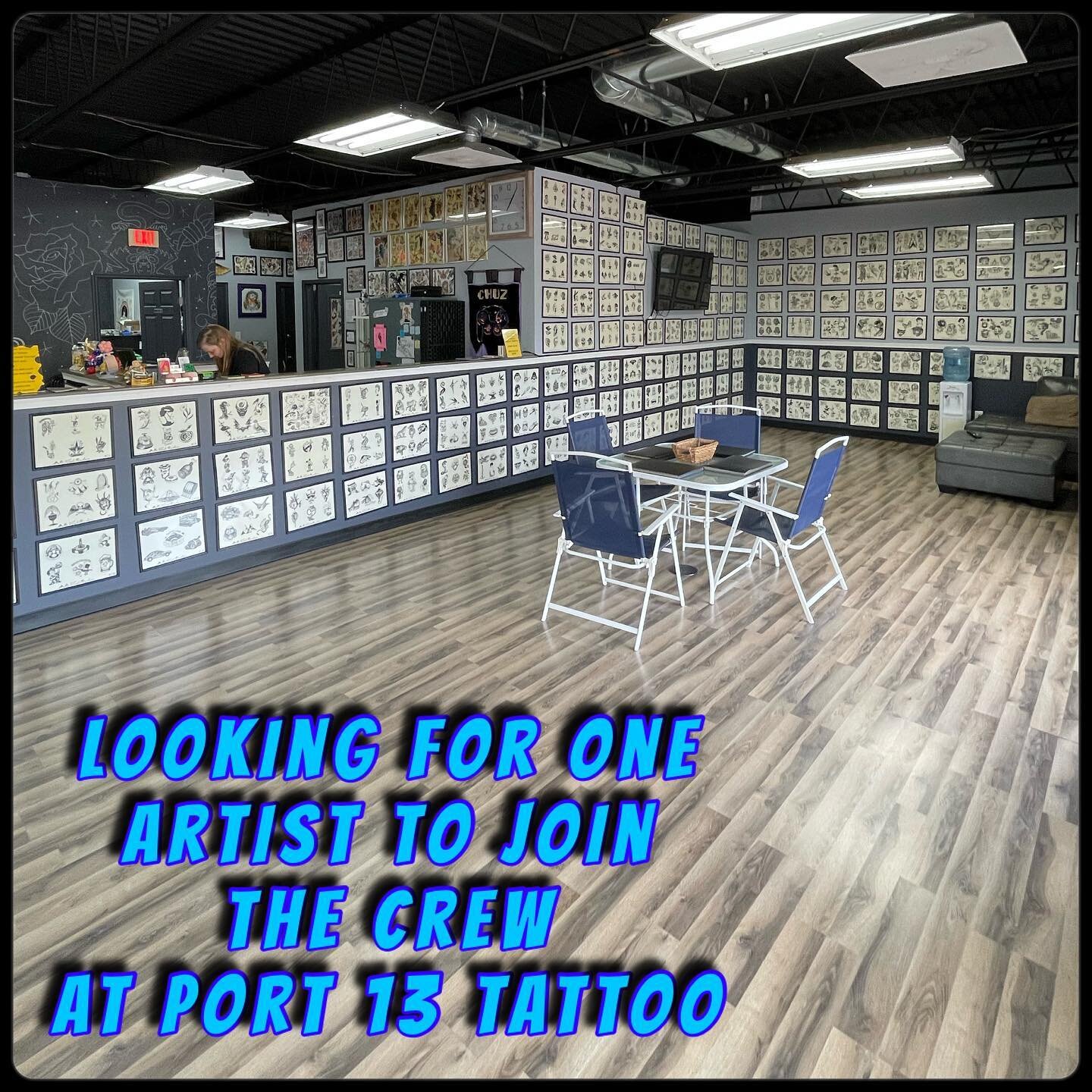 You heard right! We are looking for one more artist to join us. We are a laid back street shop with a strong work ethic. Looking for someone that can be here Tuesday-Saturday 12-8. No half steppers, drug addicts, or drama heads need apply. Contact @p