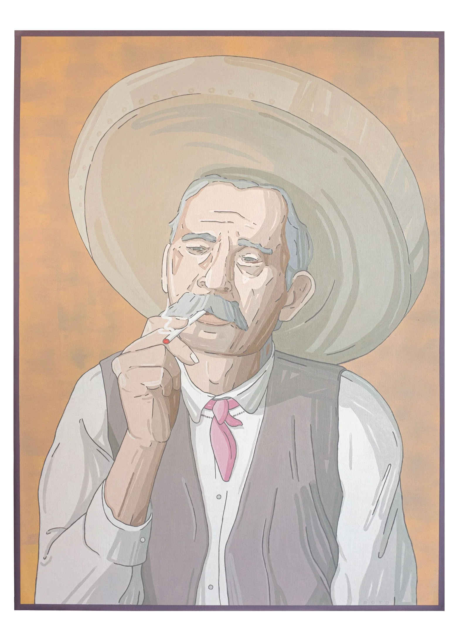 "El Viejo"     Acrylic on wood panel. 36x48    SOLD 