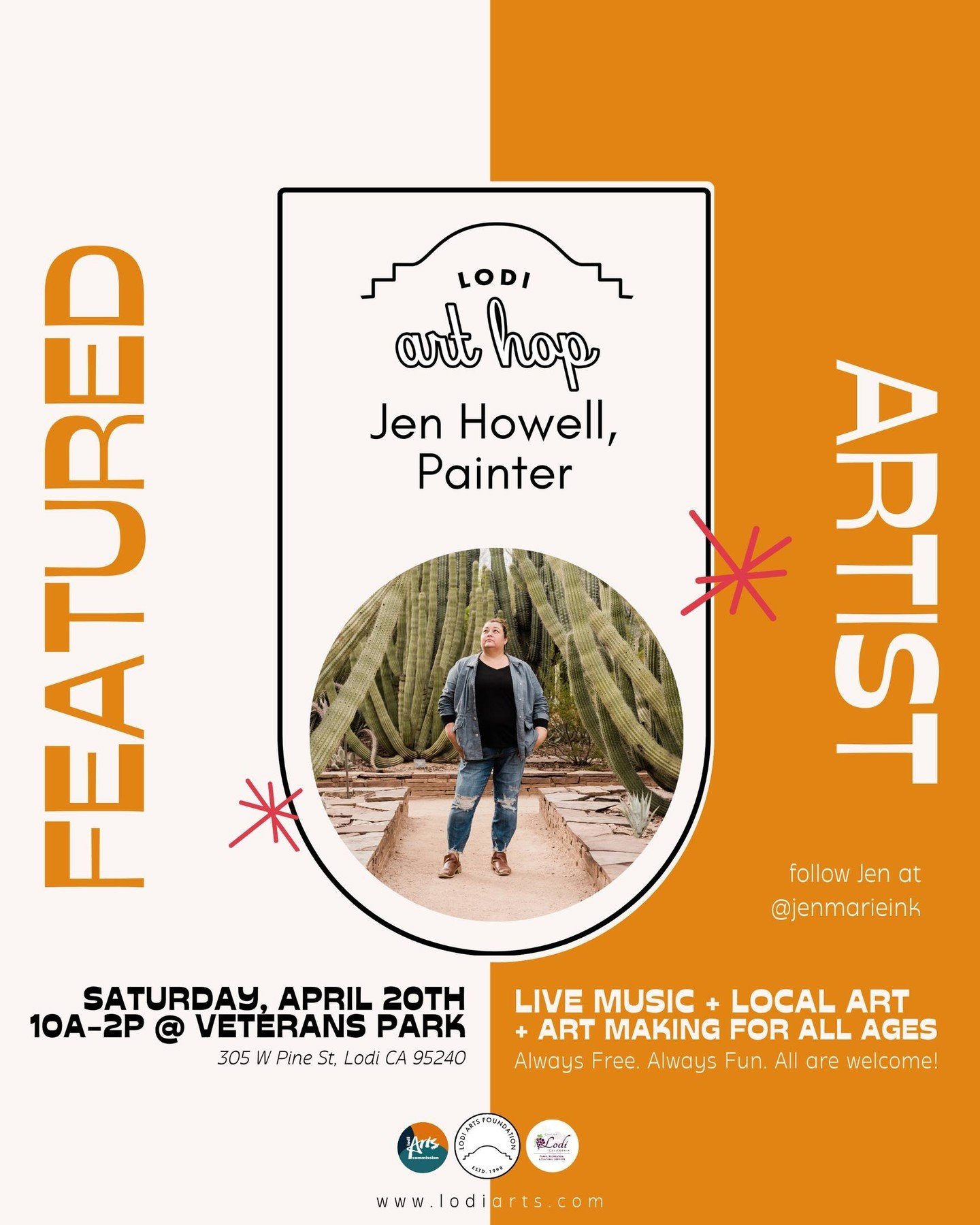 Catch @jenmarieink at the Lodi Art Hop on Saturday, April 20th from 10a-2p at Veterans Park in Downtown Lodi!! ✨⁠
⁠
Jen Howell is a Northern California artist working primarily with alcohol inks. Her abstract works are created by emotions, and her lo