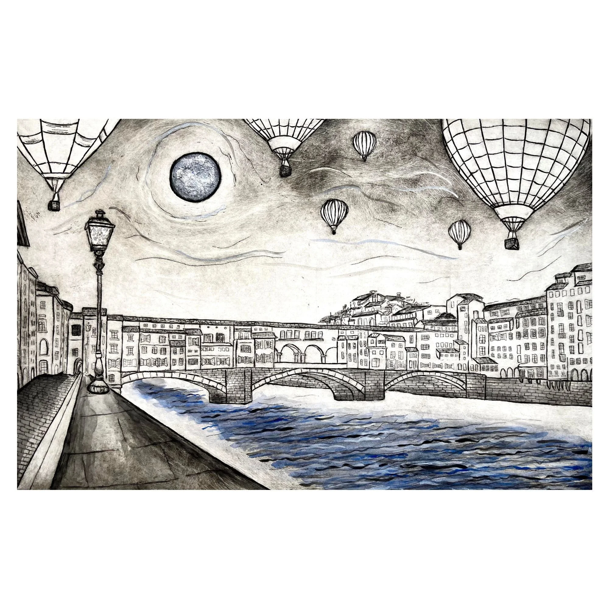 Midnight in Firenze Etching