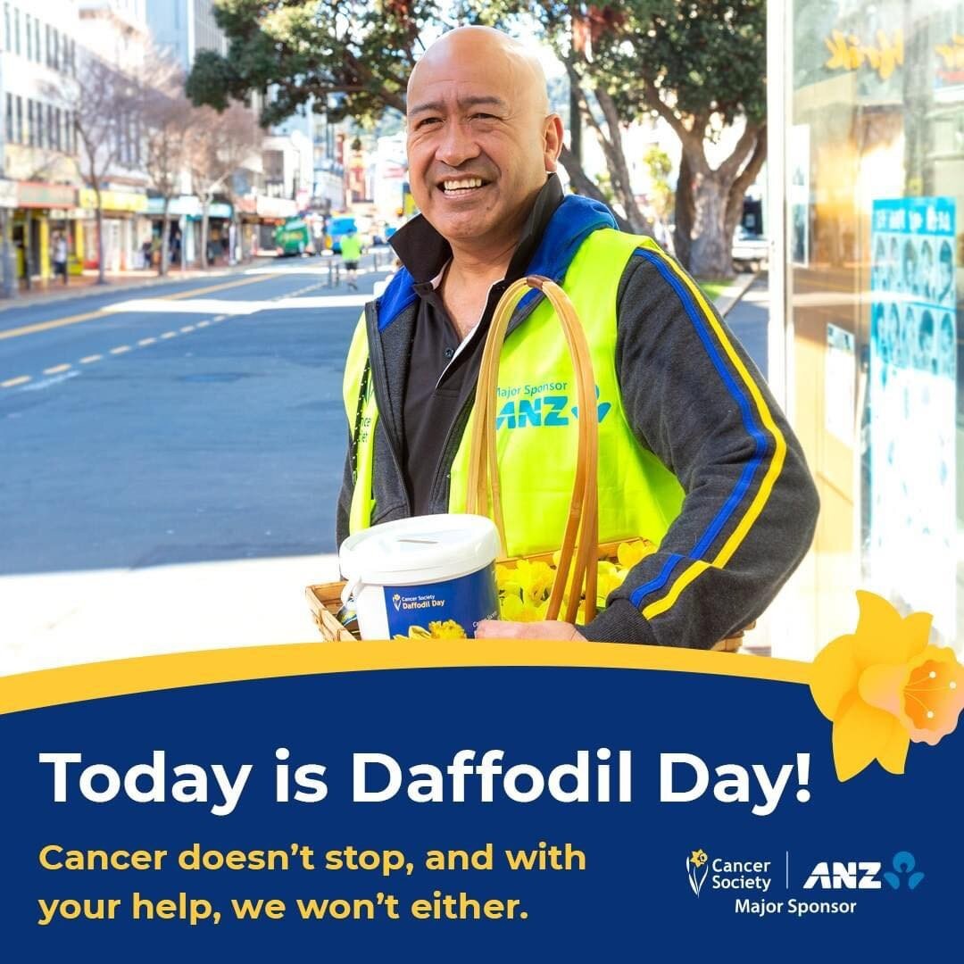 Today is 🌼Daffodil Day! 

Please look out for the Cancer Society&rsquo;s  friendly collectors. They have thousands of amazing volunteers collecting all across 🇳🇿New Zealand. They'll be wearing fluoro 🦺vests, so you can't miss them!

If you're not