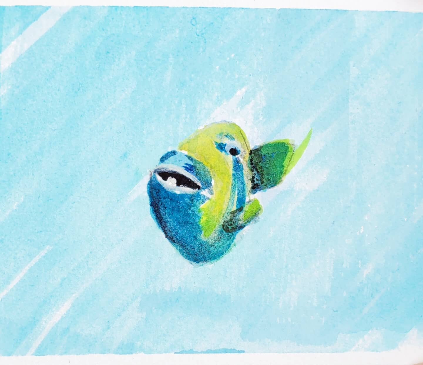 Day 14 of 100 days of art. Titan triggerfish. I'll call him Harry. 

#the100dayproject #watercolour #oceanart #triggerfish #printmakerspainting #freedivingart #snorkeling #fishwithteeth #giveusasmile #nzartist