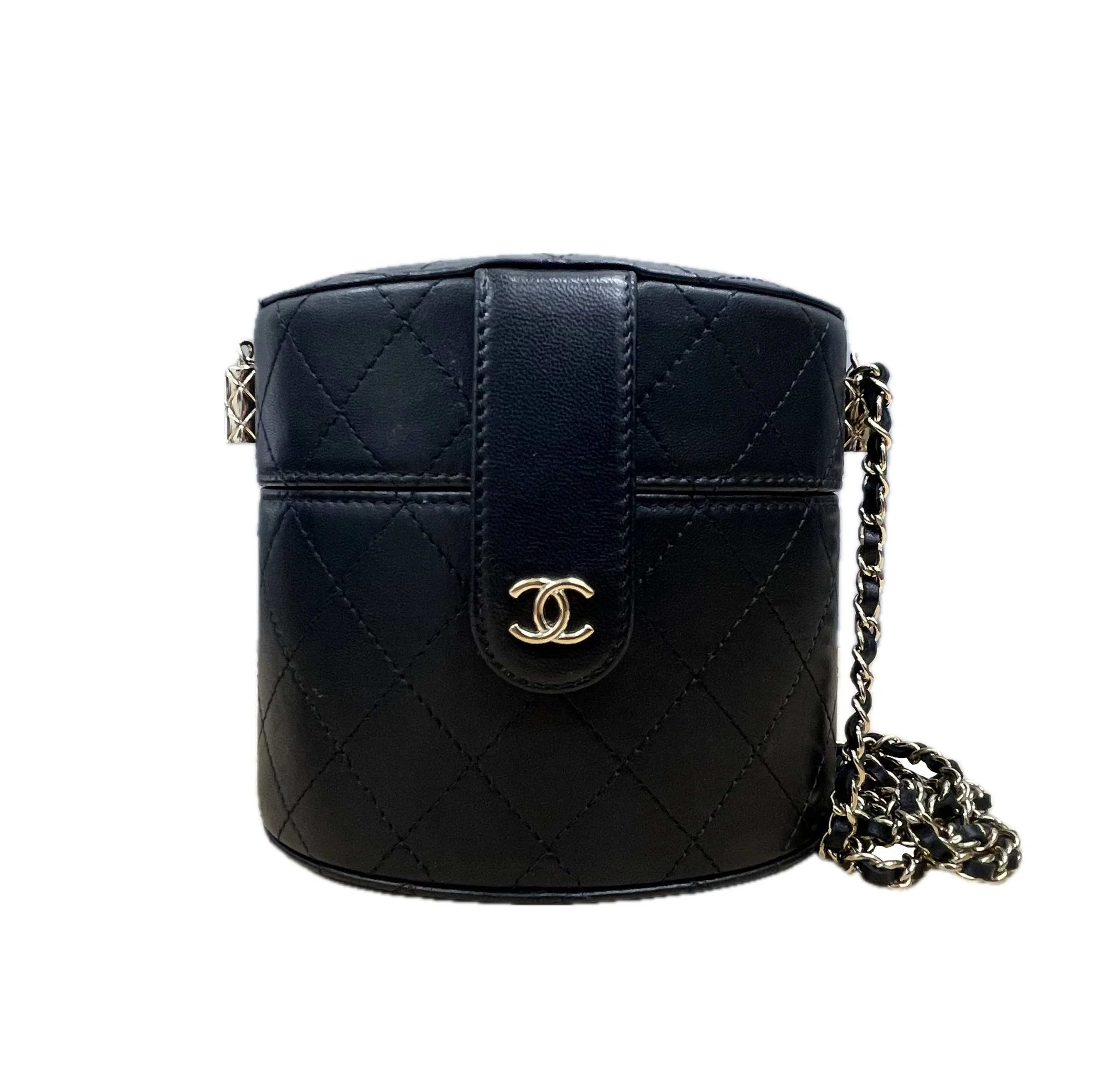 Chanel Mini Round Vanity Clutch With Chain