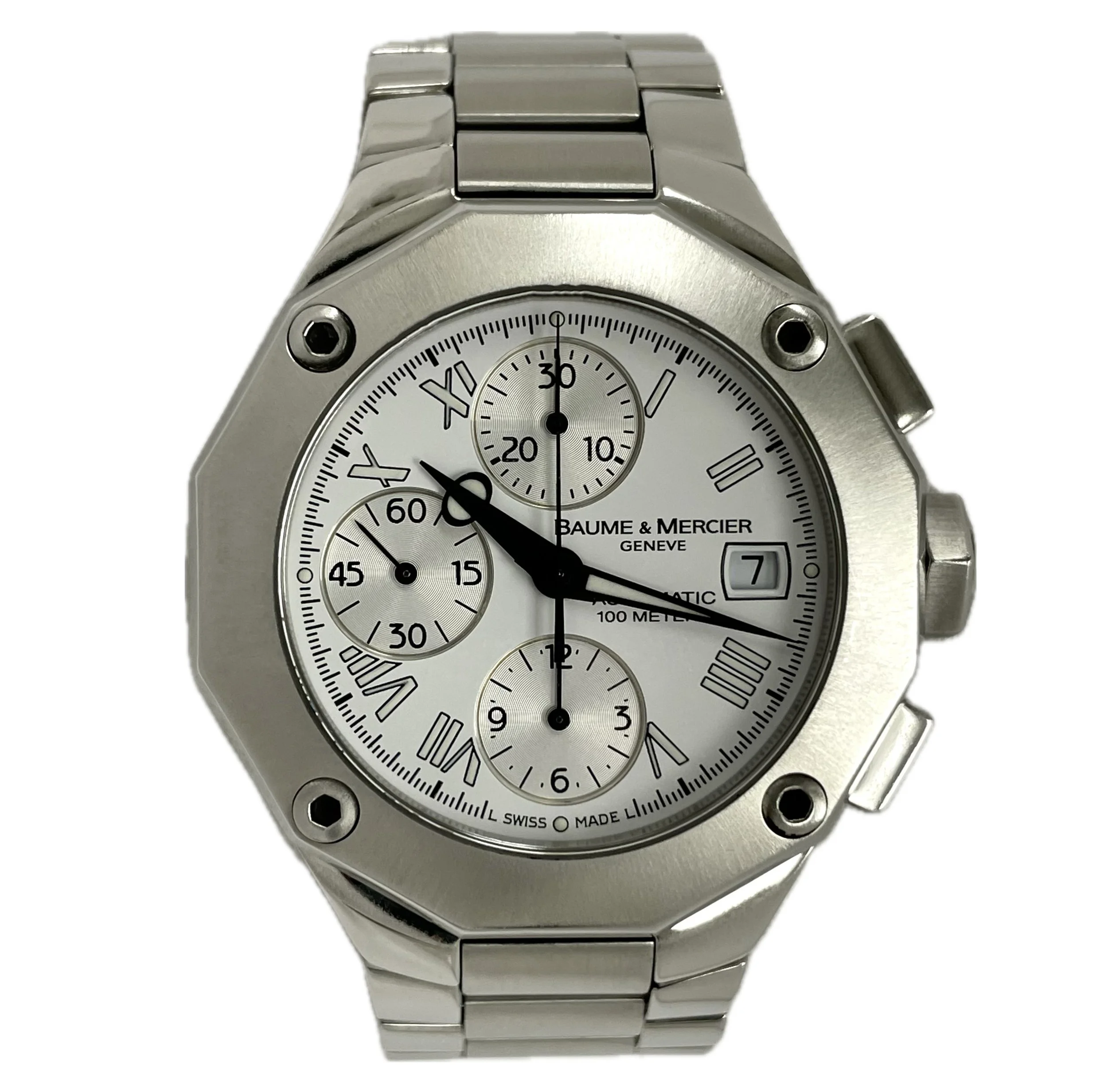 Baume and Mercier Riviera White Dial Chrono 41mm