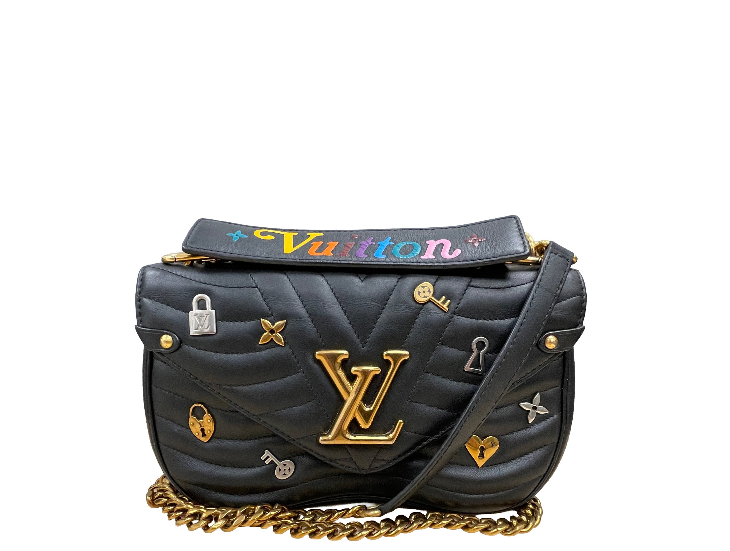Louis Vuitton Love Lock New Wave Chain MM Clutch