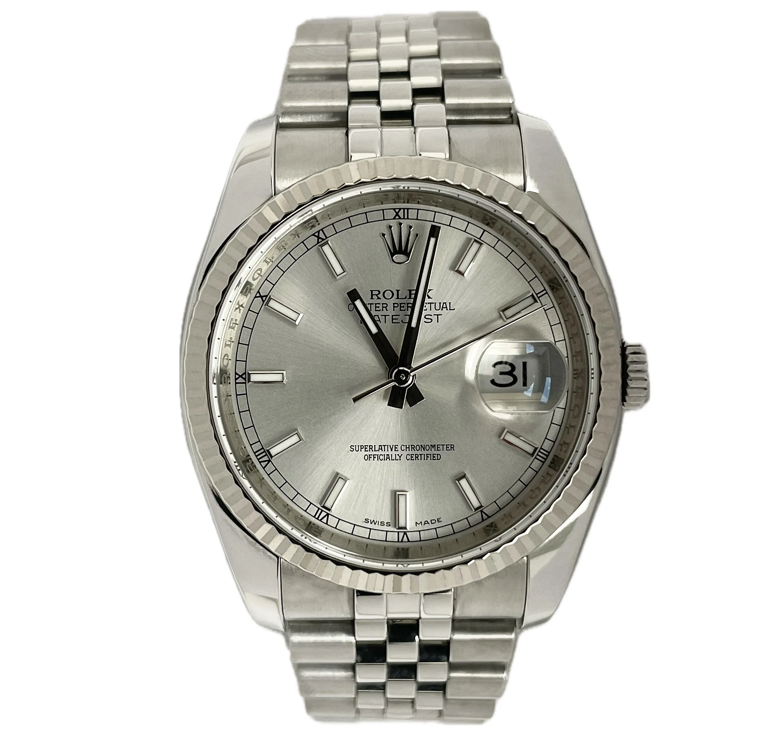 2014 Rolex 116234 Datejust Silver Dial 36mm