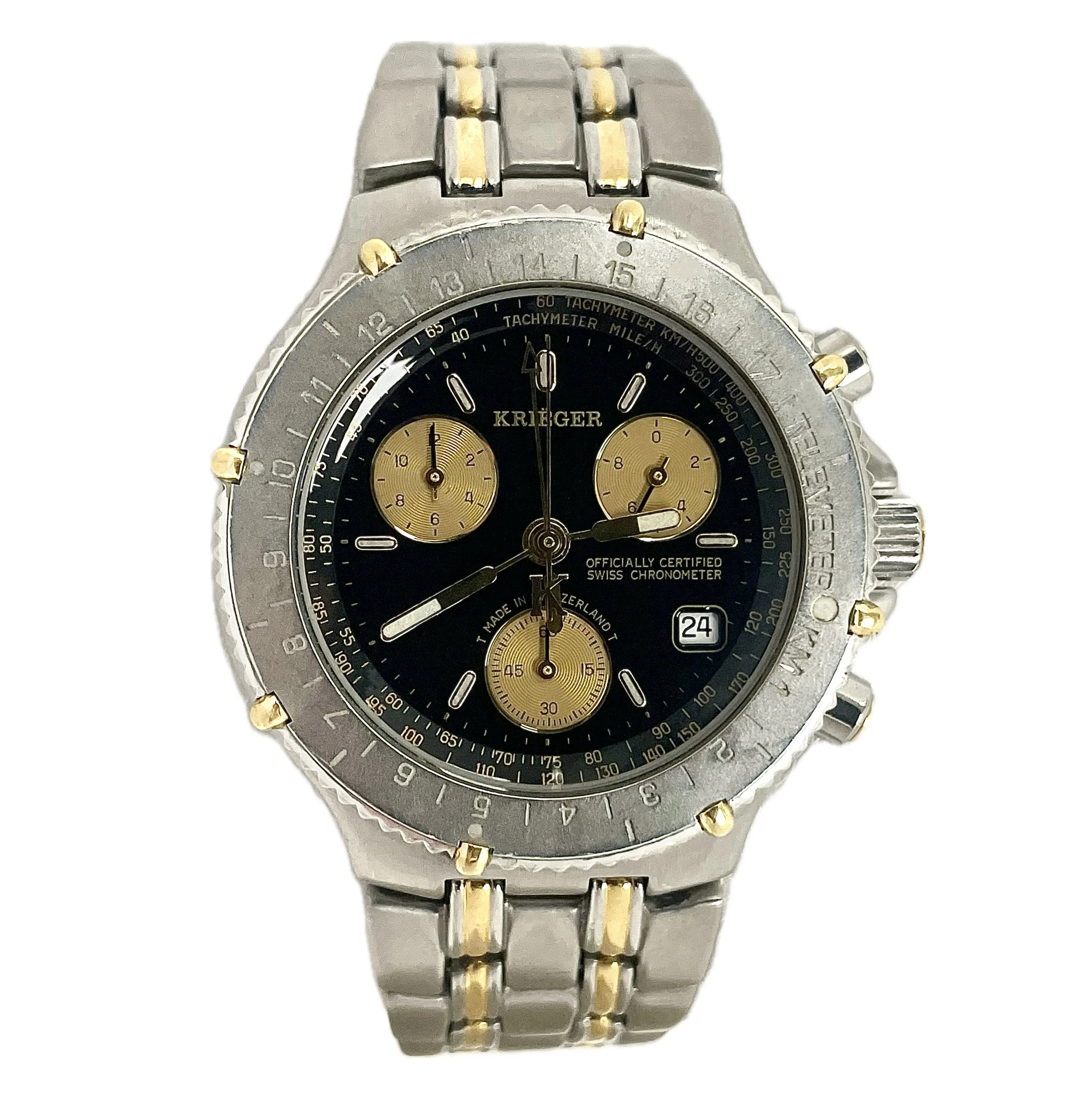 Krieger 1529 Chronograph Black Dial 39mm