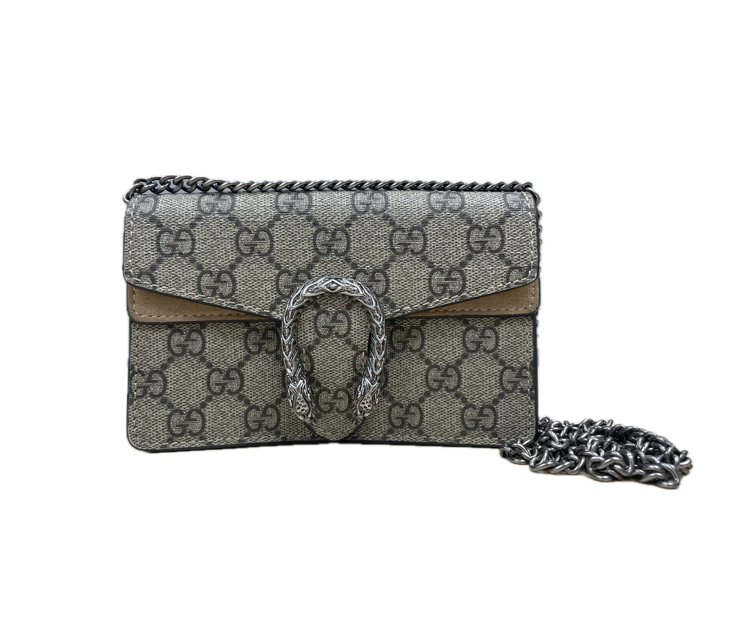 Gucci Dionysus Clutch GG Supreme With Chain