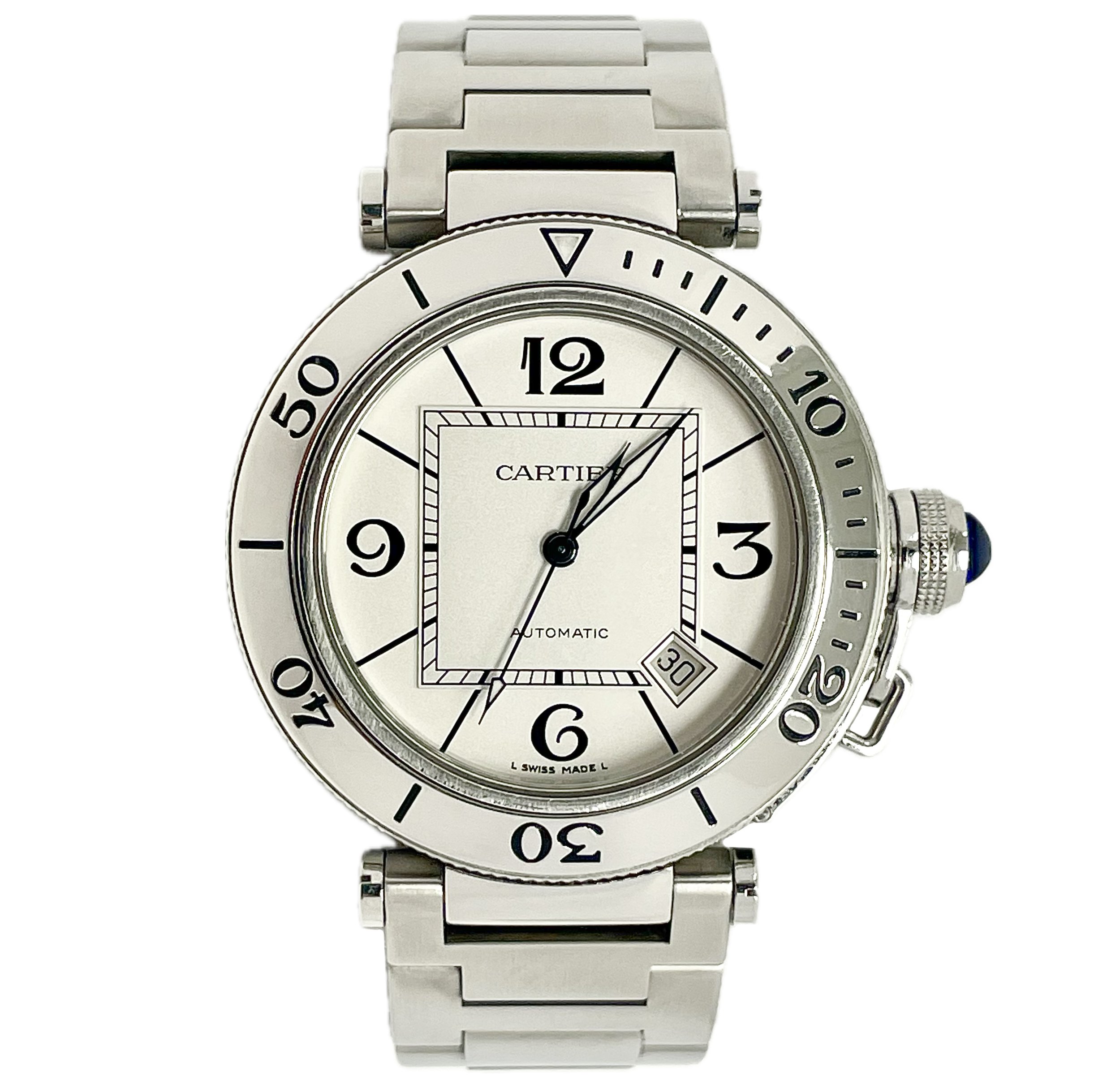 Cartier  W31080M7 2790 Pasha Seatimer White Dial 40mm