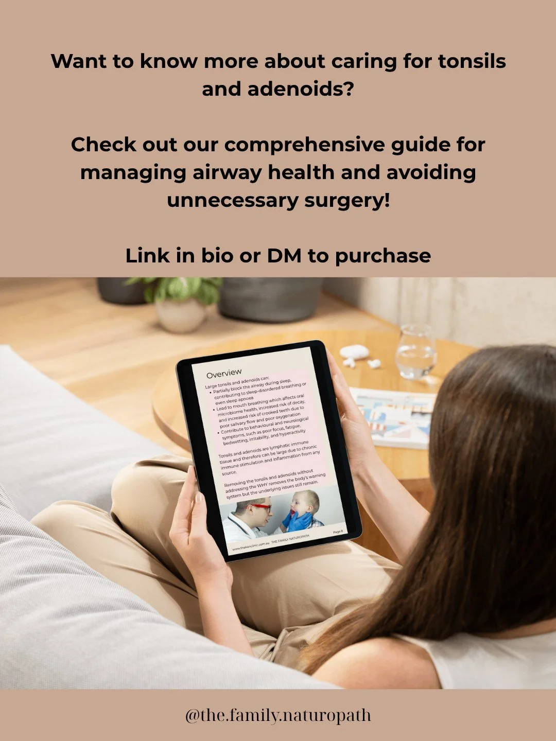 Want to know more about enlarged tonsils and adenoids?
You're not alone. Many parents are looking for answers beyond surgery.

In this guide, we break down:
👉 The most common causes of tonsil and adenoid enlargement
👉 How airway health is connected