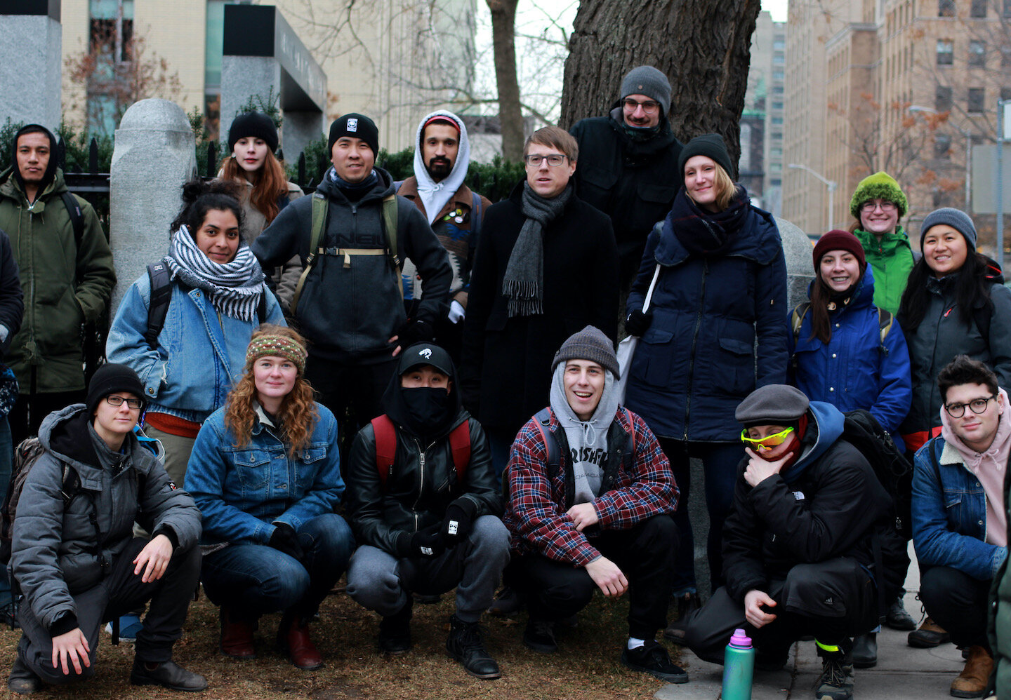 Todd with a class of arborist pre-apprentices after a tour to learn about the tree care industry.