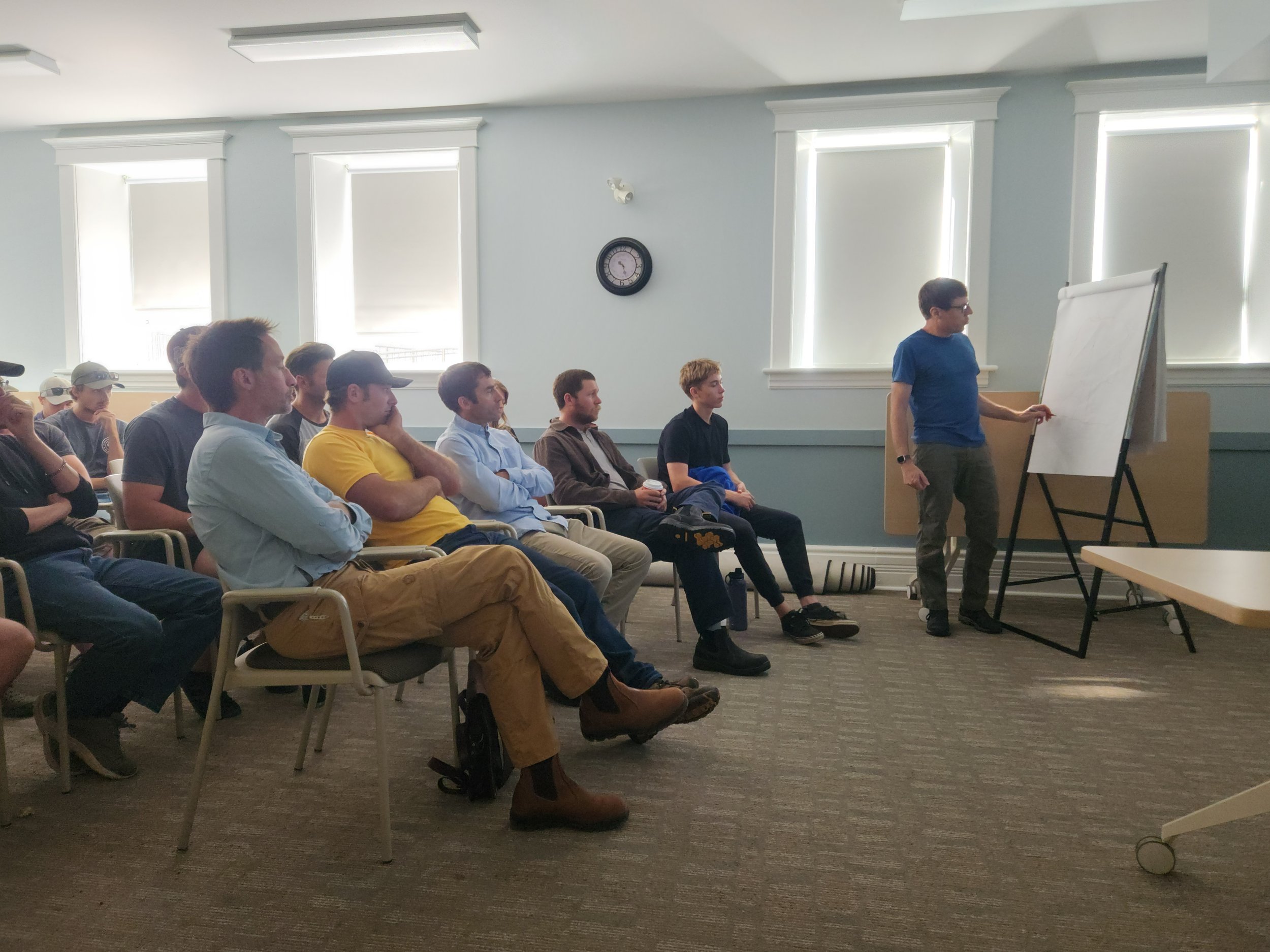 Todd leading a training workshop for a group of arborists.