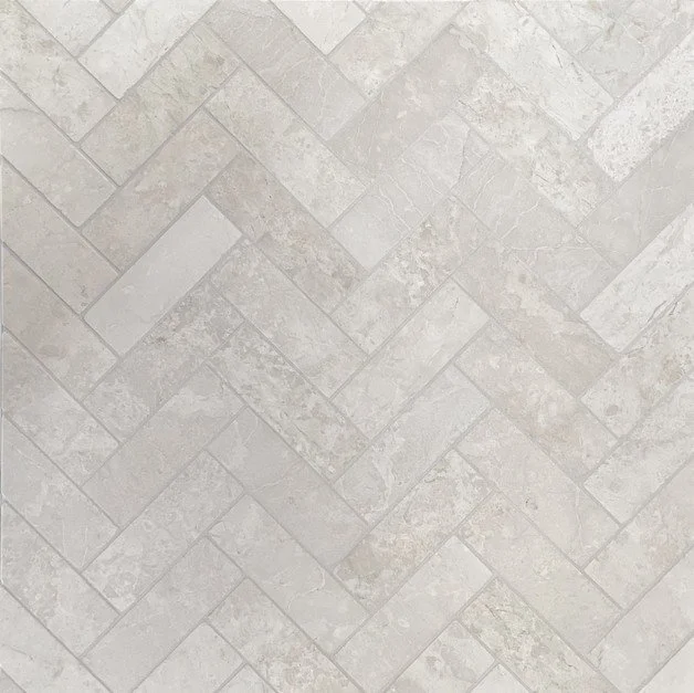 ST2V133/HER - BOTTI MARBLE HERRING MOSAIC 214X293 SHEET