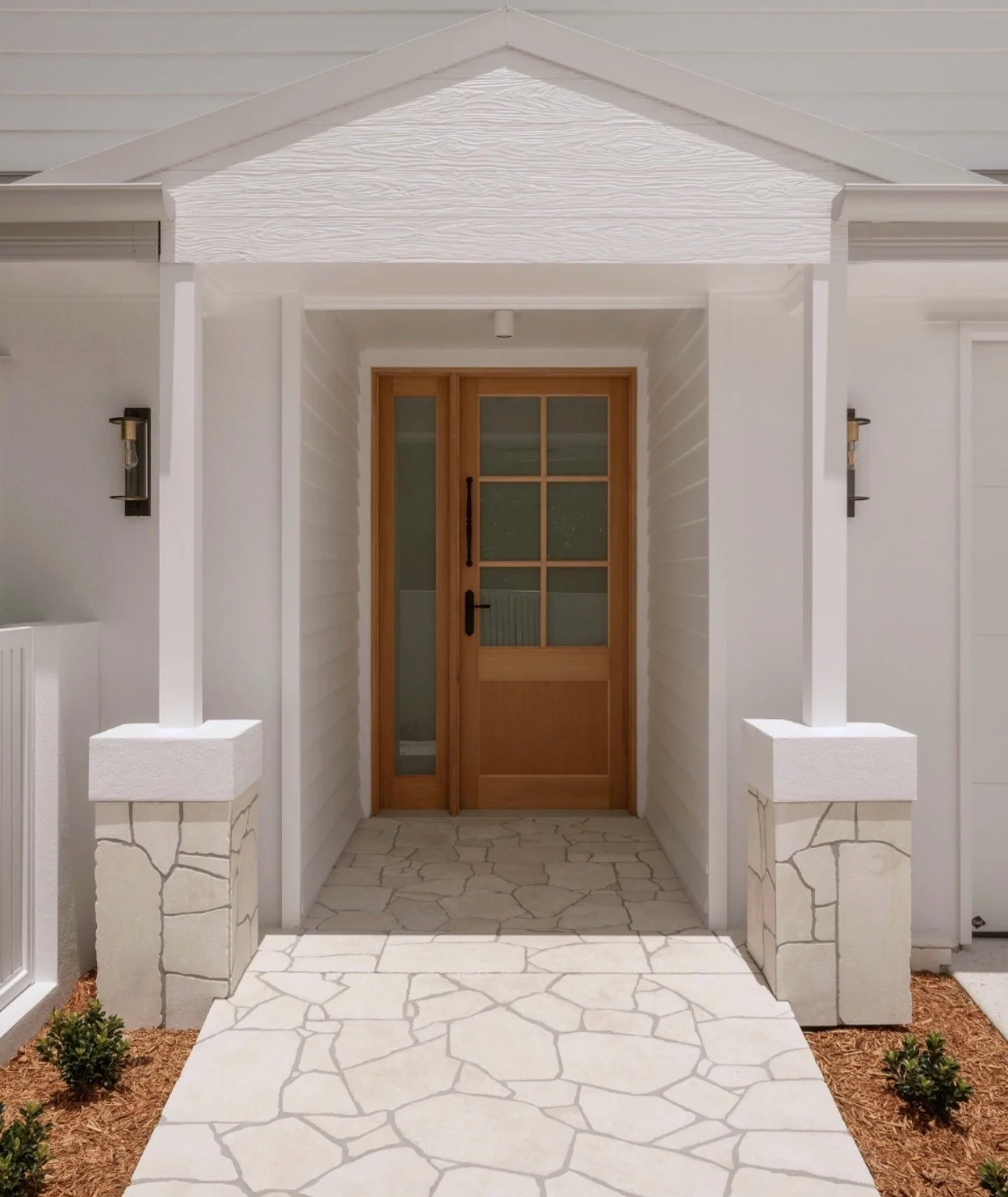 Our tumbled Hayman Limestone crazy pave on site with @jmfdesign @nomadbuiltau