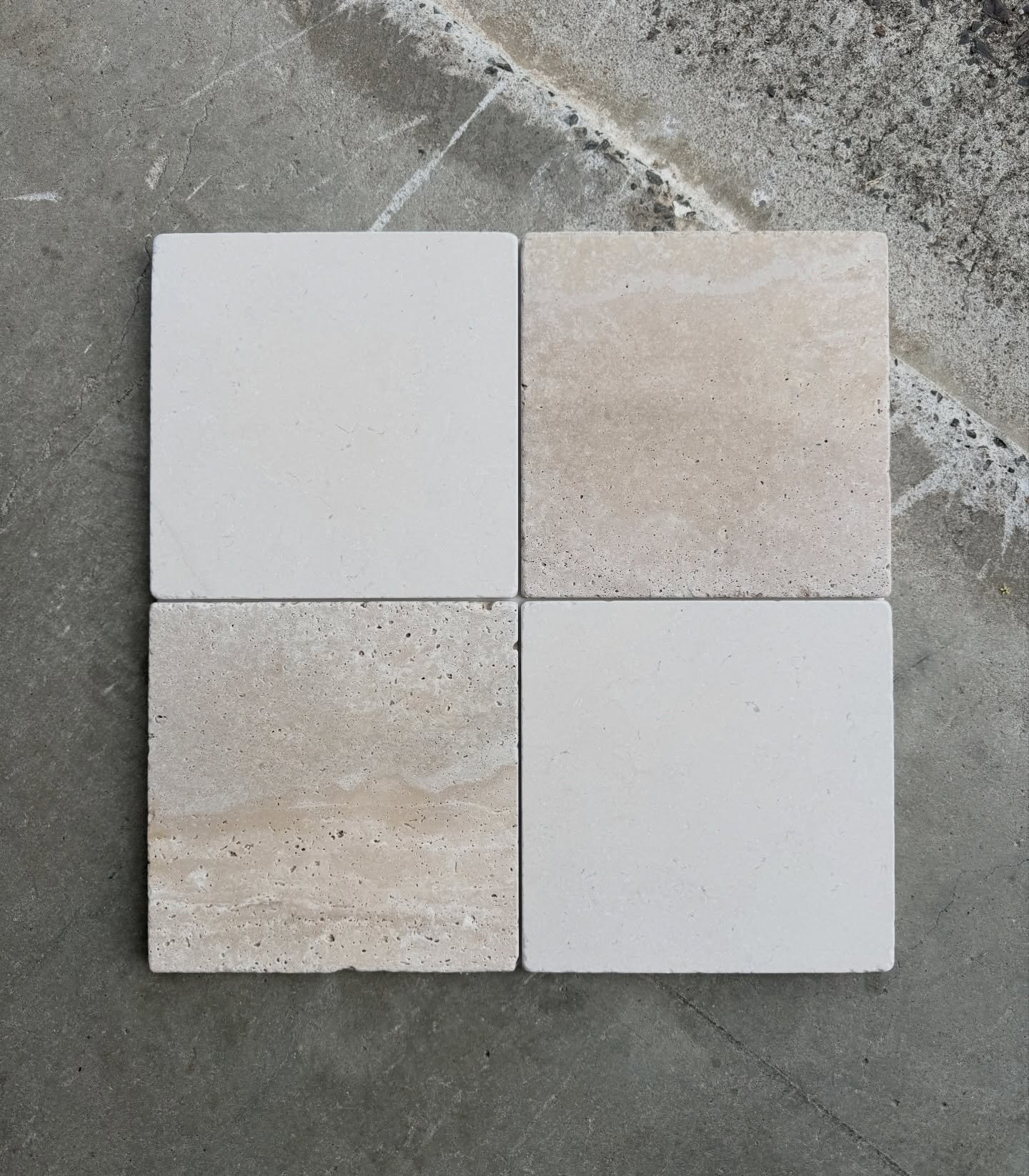 Creama and Travertine Checker 🤎