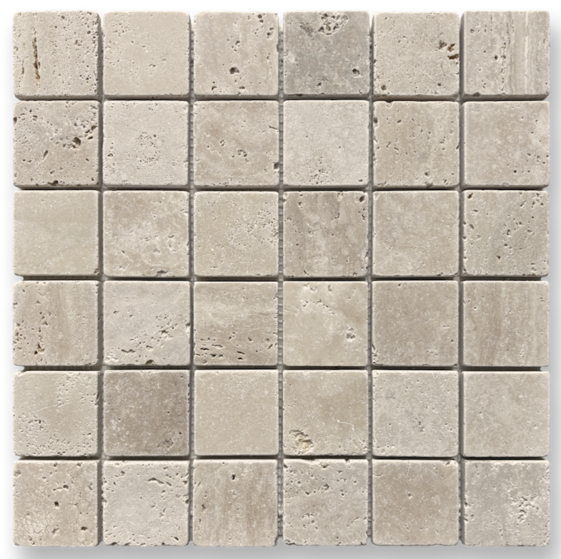ST2V106/SQ TRAV TUMBLED SQUARE MOSAIC 298X298X10MM