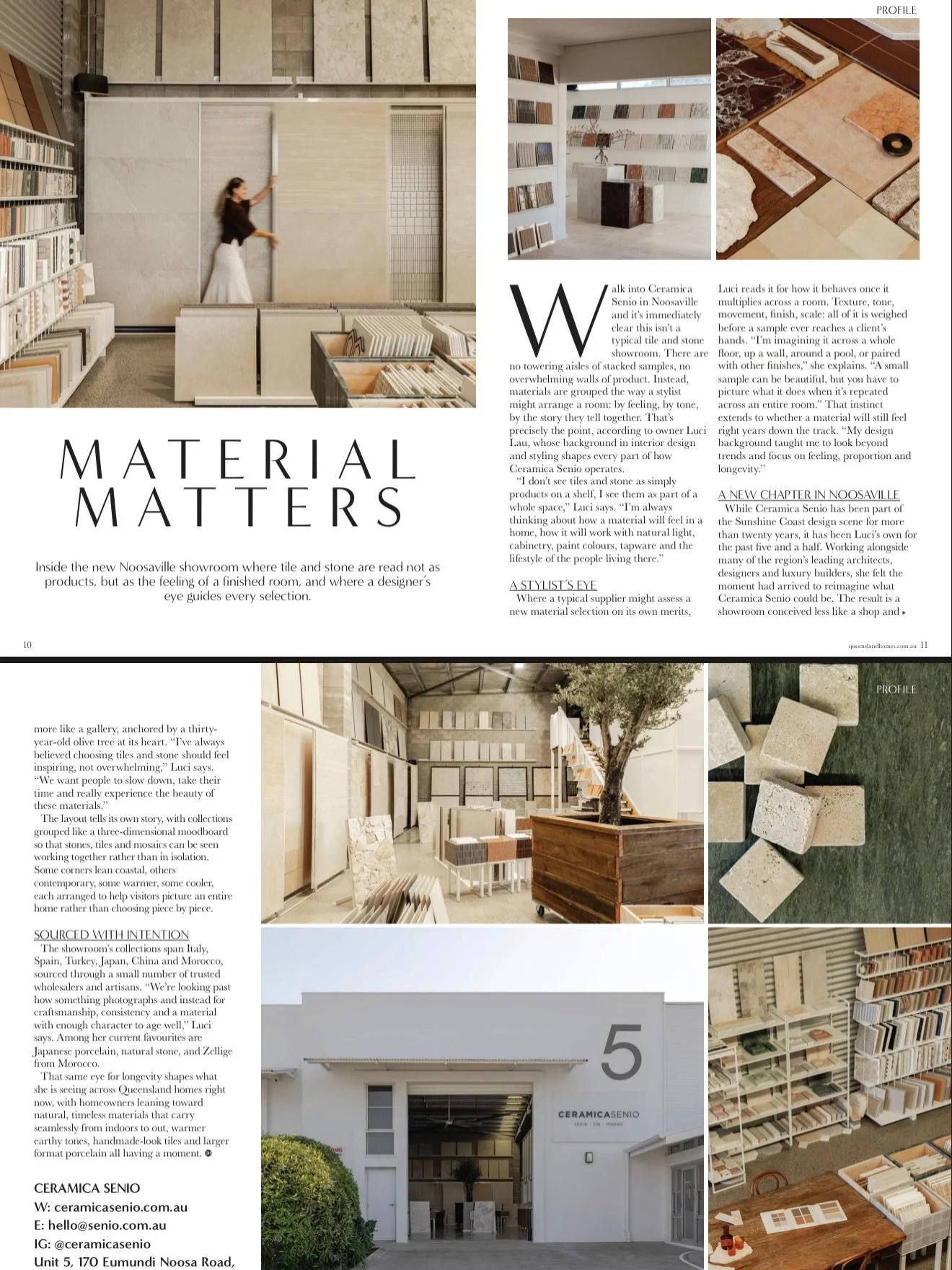 Our Noosaville showroom featured in Issue 150 of @queenslandhomes 🤍