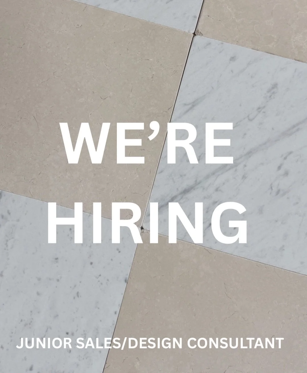 WE&rsquo;RE HIRING 

Ceramica Senio is on the hunt for a full-time Junior Sales &amp; Design Consultant to join our team, starting mid&ndash;late November.

We&rsquo;re looking for someone with a genuine interest in interiors, design and beautiful sp