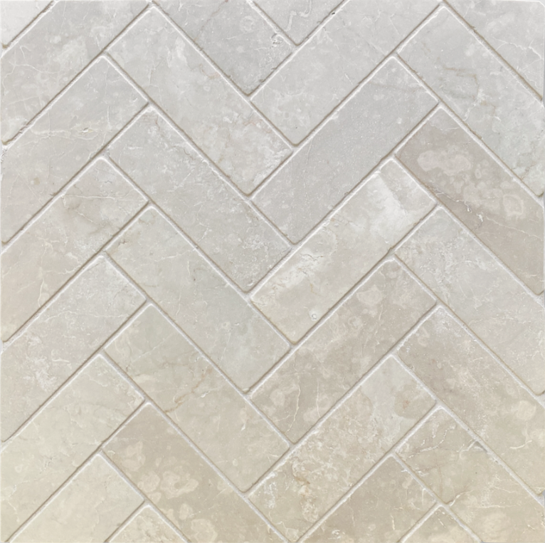 ST2V133/HER - BOTTI MARBLE HERRING MOSAIC 214X293 SHEET