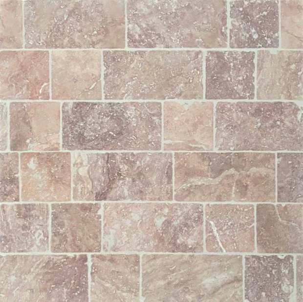 ST2V1952/TM RED TRAV TUMBLED 200X100X10MM