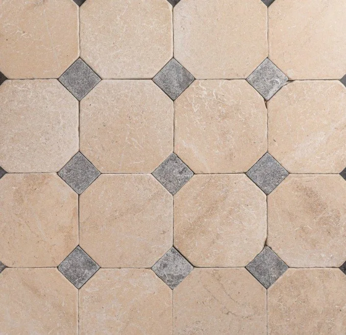 ST1G108/OCT2 GAMBIER AGED LIMESTONE OCTAGON 305X305 & MALI INSERT 20MM