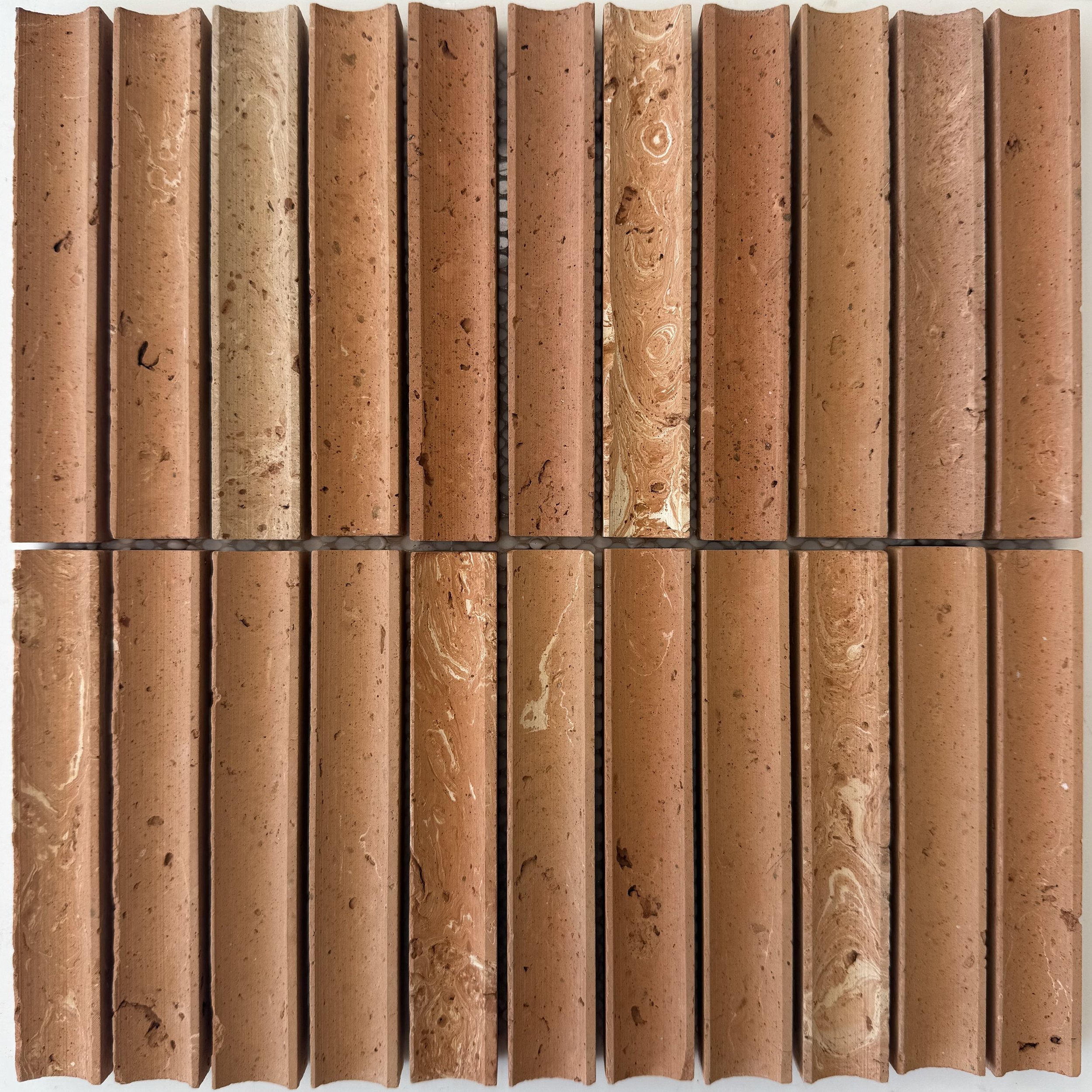 ST9B401/CC TERRACOTTA CONCAVE MOSAIC